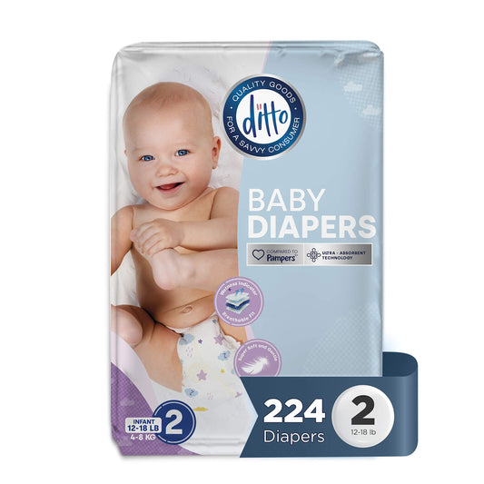 Pañales Ditto Talla 2 para Bebé