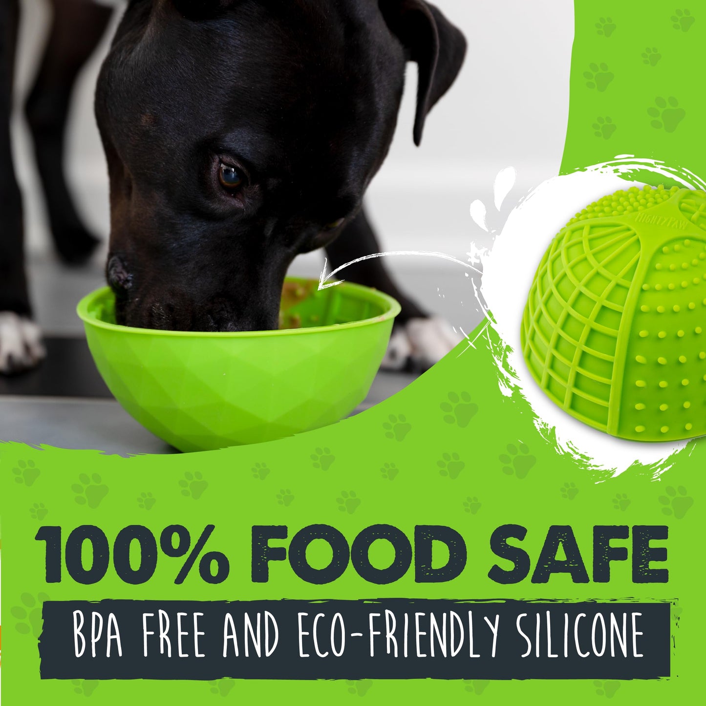 Lick Bowl Interactiva Mighty Paw Azul Silicona sin BPA para Perros