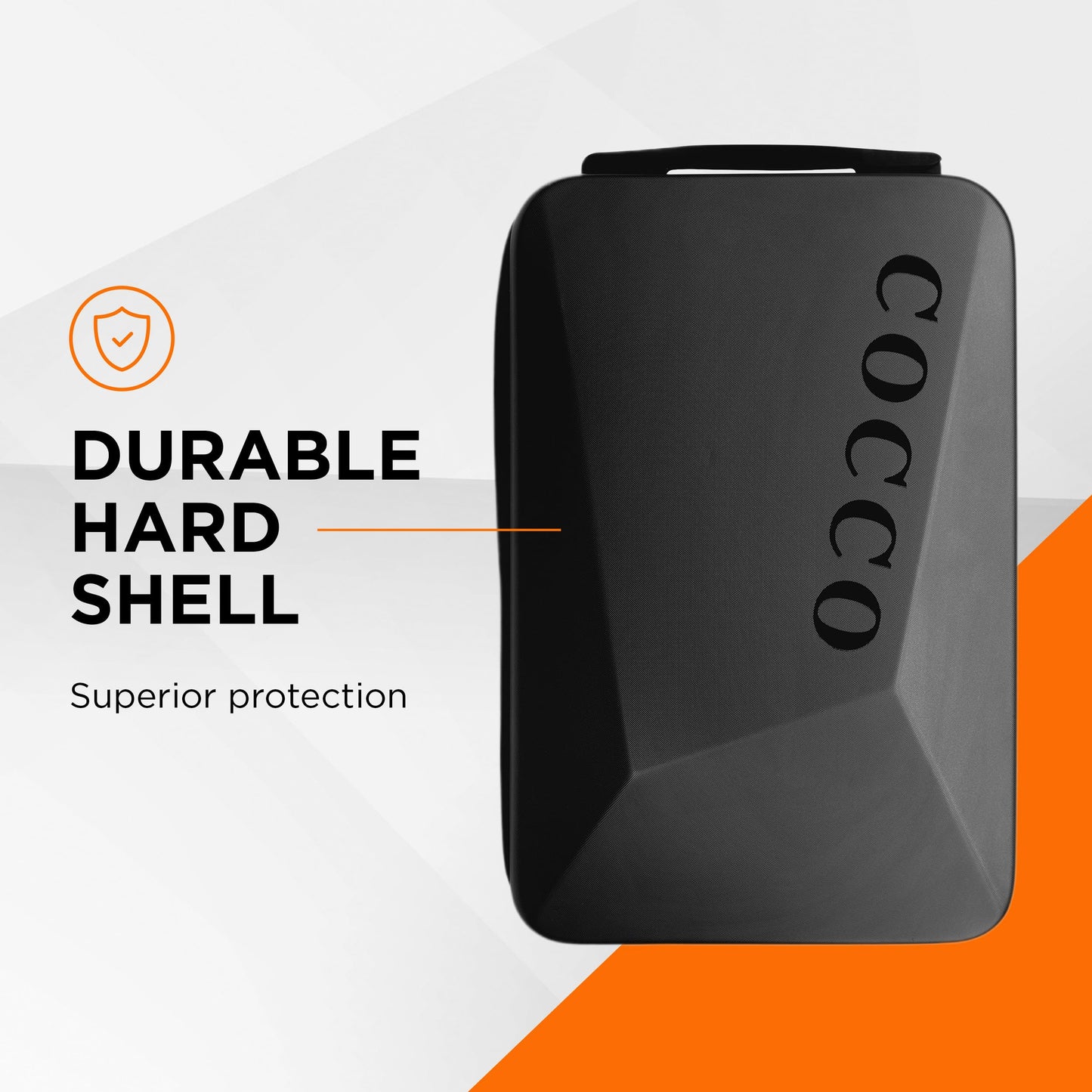 Cocco Mobile Barber Station, mochila de viaje de carcasa dura para barberos, múltiples compartimentos, bloqueo aprobado por la TSA, cargador portátil integrado, Negro -, Mochila de viaje de carcasa