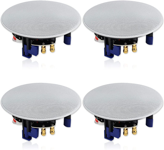 Altavoces de Techo Herdio 320 Vatios Blanco de 2 Vías de 4 Pulgadas para Baño, Cocina y Sala
