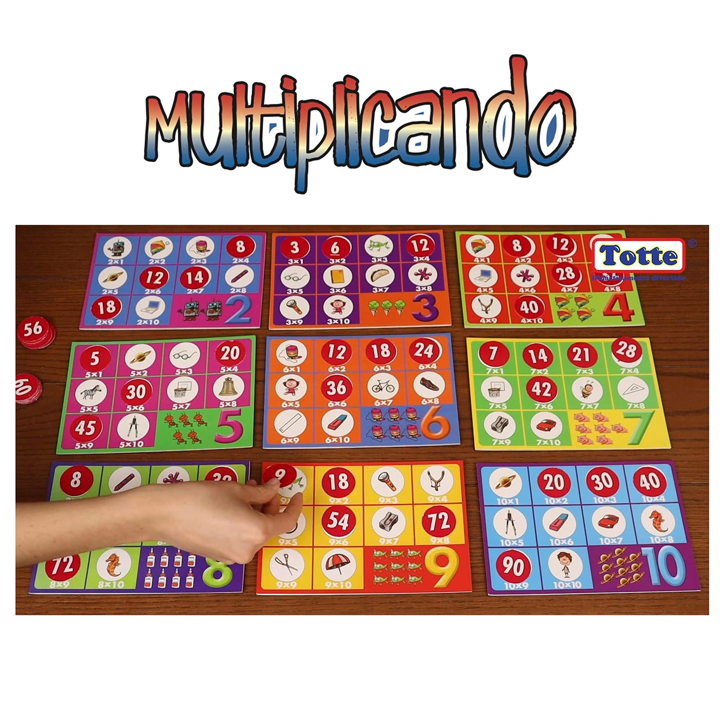 Juego Educativo de Matemáticas Totte Multiplicar Infantil Extra Grandes y Durables