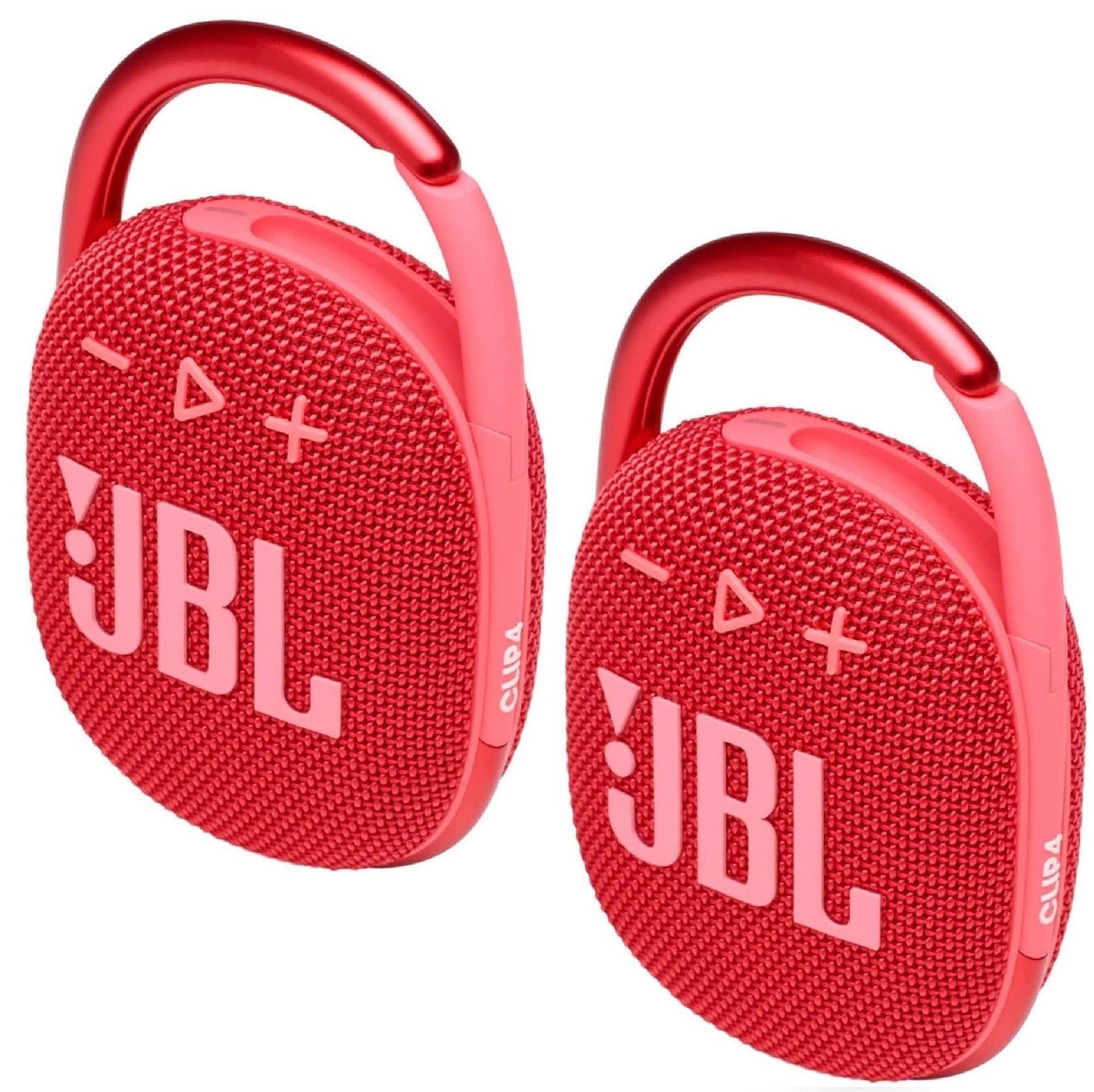 JBL Paquete de 2 altavoces Bluetooth inalámbricos impermeables Clip 4 Bundle (rojo)