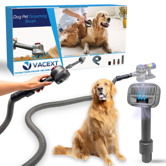cepillo para polvo de aseo para mascotas y manguera de aspiradora de extensión compatible con Dyson V11, V10, V8, V7, V6, con adaptador convertidor de liberación rápida, accesorio para herramientas de novio