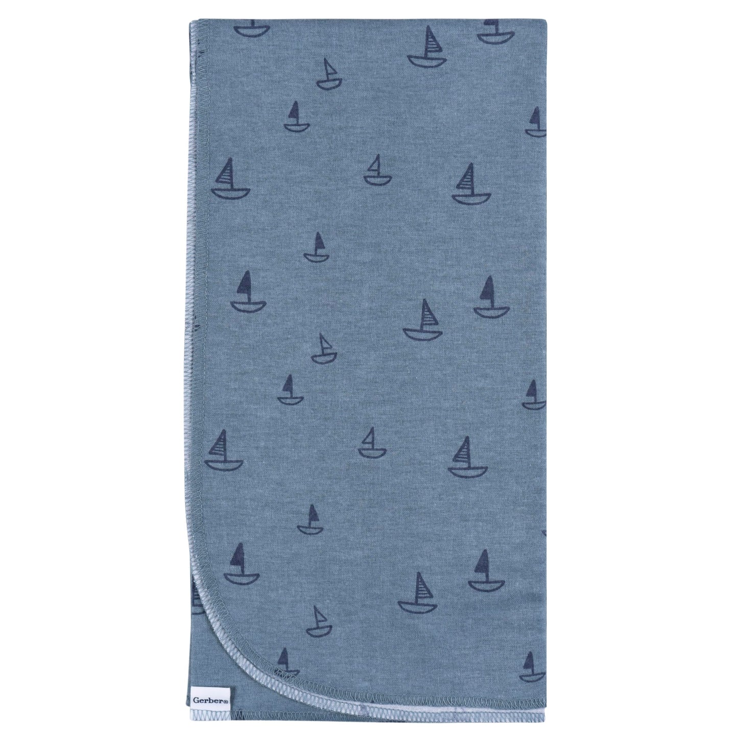 Gerber - Mantas Unisex para bebé, 100% Franela de algodón, 30 x 30 Pulgadas (Paquete de 4), Calma Costera, Talla única