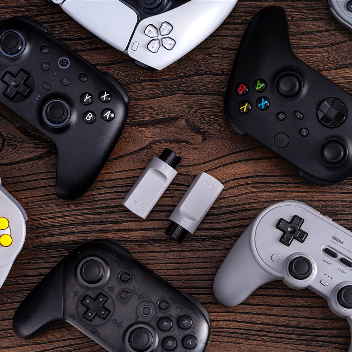 Adaptador Inalámbrico 8Bitdo Retro Receiver N64 con Vibración y Memoria