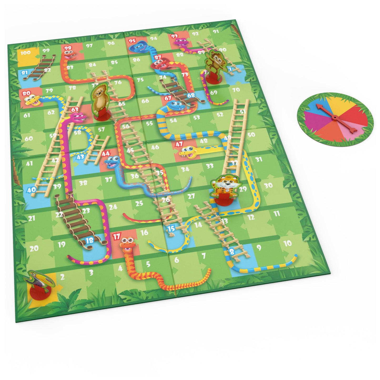 Juego de Mesa Spin Master Serpientes y Escaleras Colorido para Niños y Familias