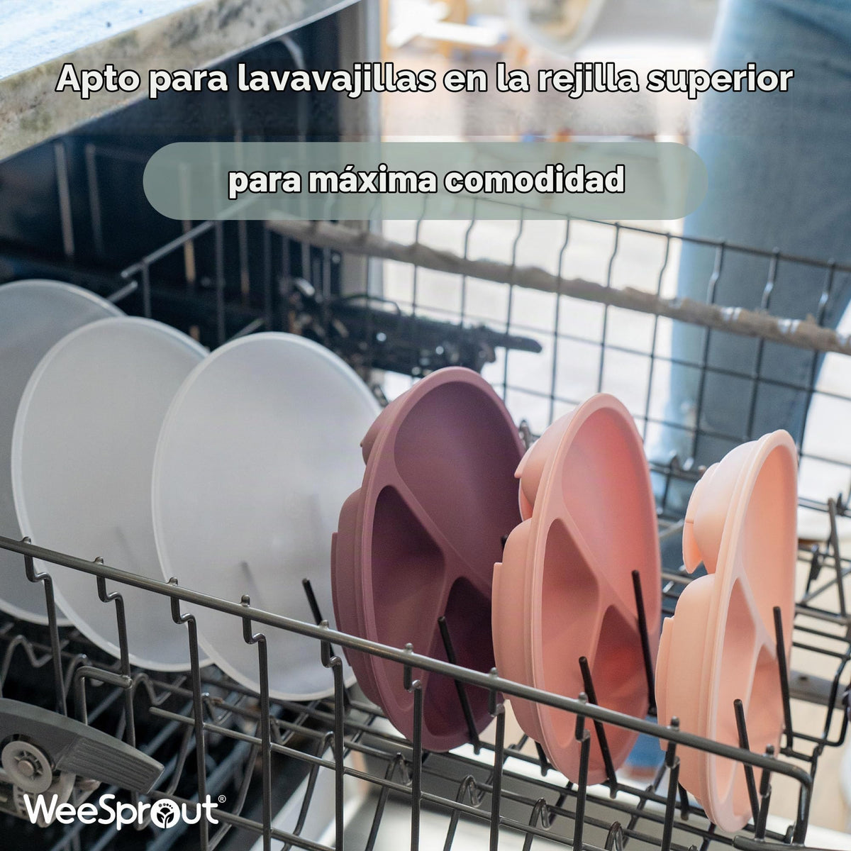 WeeSprout - Placas de succión para bebés y niños pequeños, 100% silicona