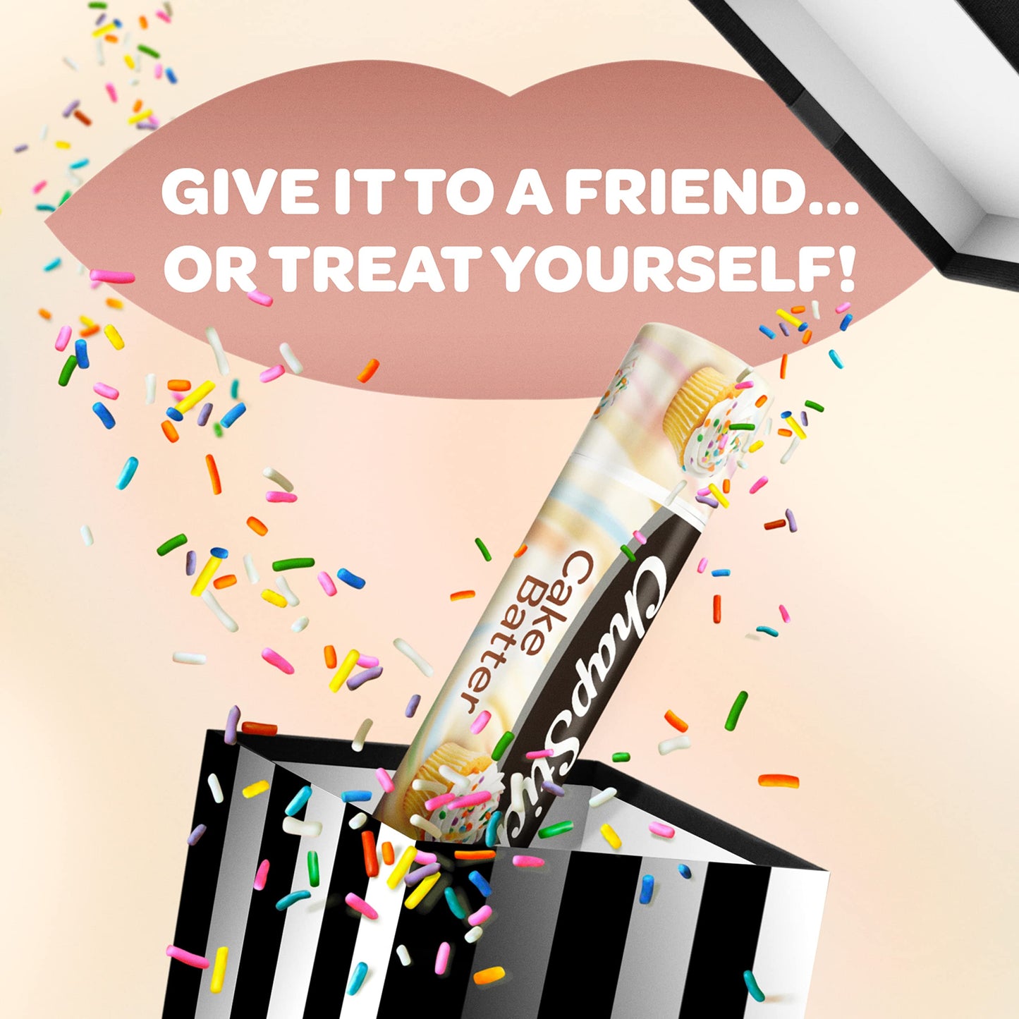 ChapStick Classic (3 Sticks) Cake Batter Flavor Skin Protectant Flavored Lip Balm Tube, Limited Edition, 0.15 Ounce Each