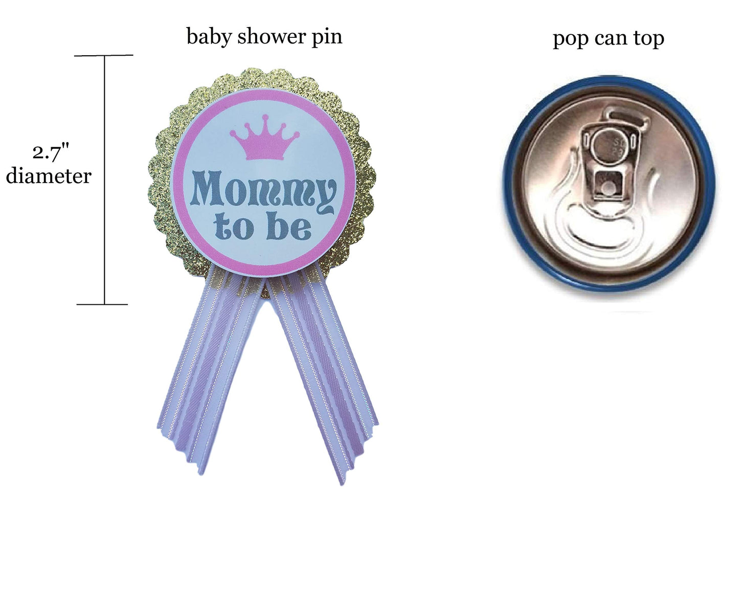 Daddy to Be Pin Princess Mommy to Be Baby Shower papá to wear at Baby Shower, rosa y dorado, It's a Girl, Baby Sprinkle