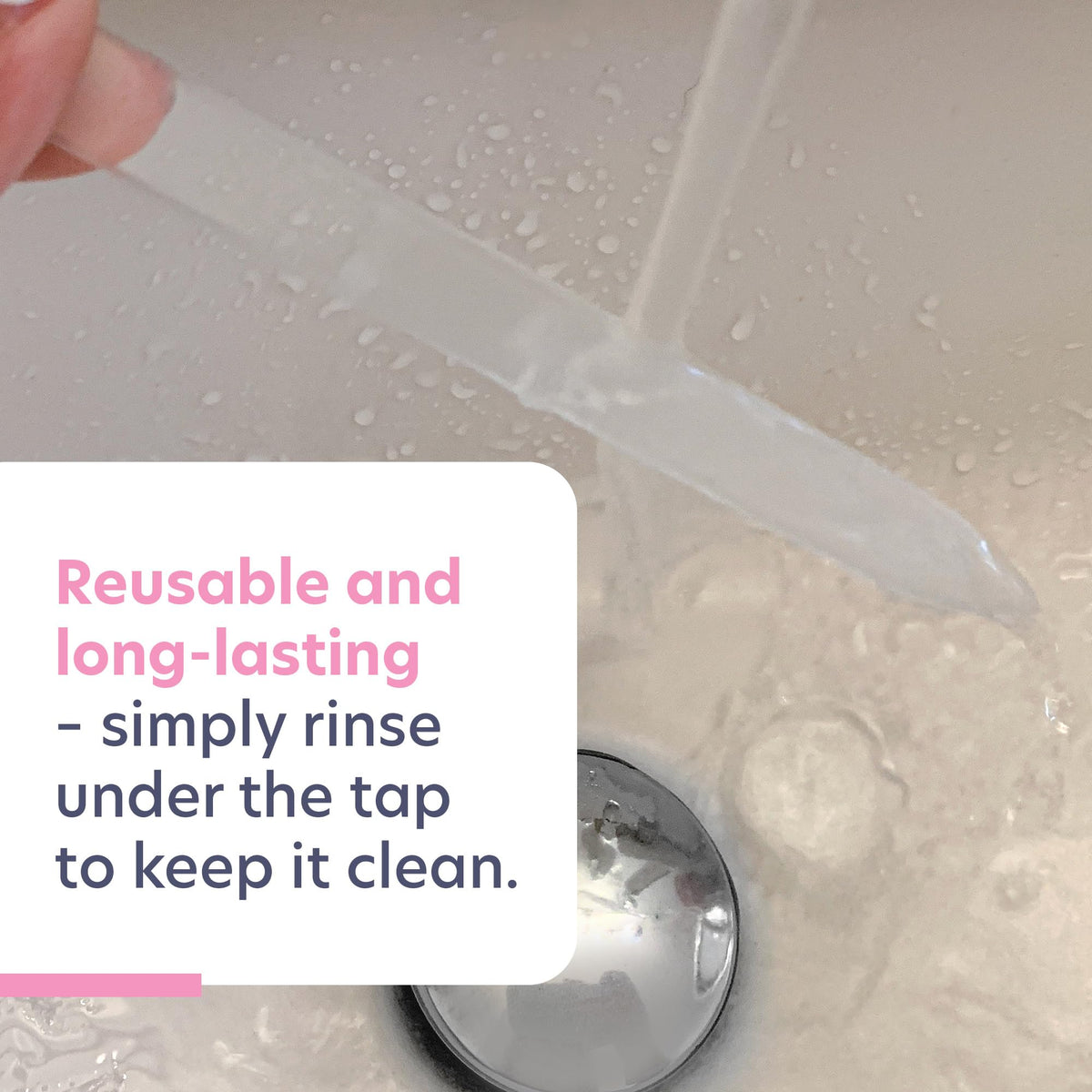 BONA FIDE BEAUTY Lima de Uñas de Cristal Checa (Transparente) - Lima de Cristal para Uñas Naturales con Estuche Rígido Transparente, Regalo para Mujeres