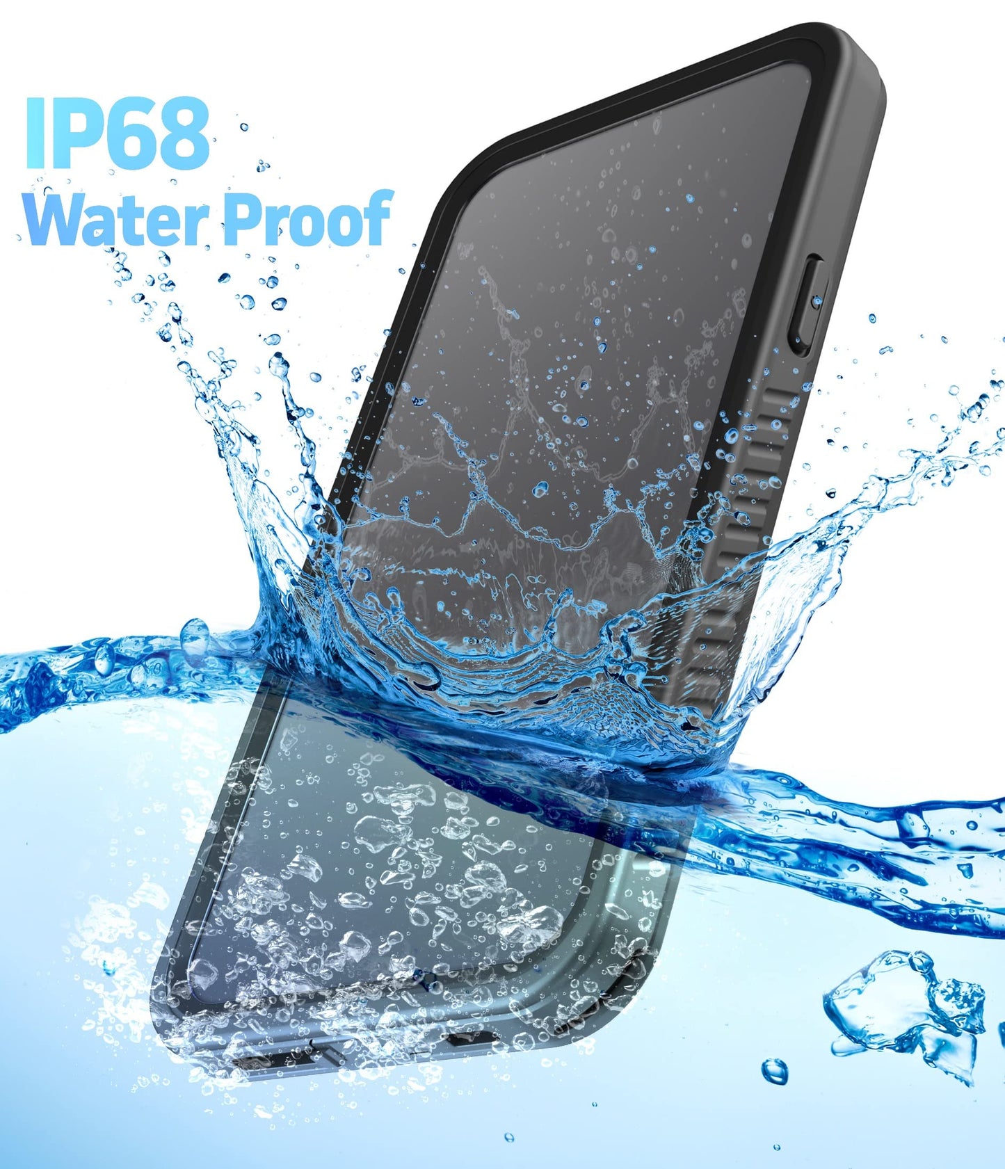 Funda Impermeable Encased Titan-X para iPhone 14 Pro Max compatible con MagSafe en Negro con Clip para Cinturón
