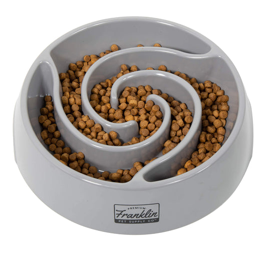 Franklin Pet Supply - Tazón de tornado de alimentación lenta - Tazón para mascotas - Tazón para perros - Comida - Cuenco de agua - Pequeño - Mediano - Cuenco grande para comida para perros - Cachorro - Cuenco para perros de