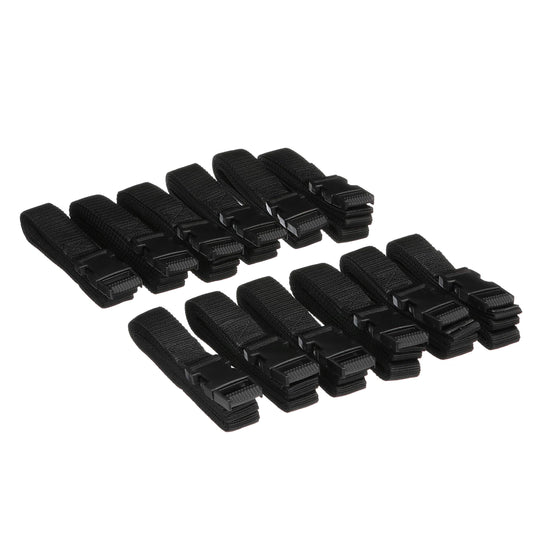 Kit de Correa de Amarre SEACHOICE Negro con 12 Correas para Barcos