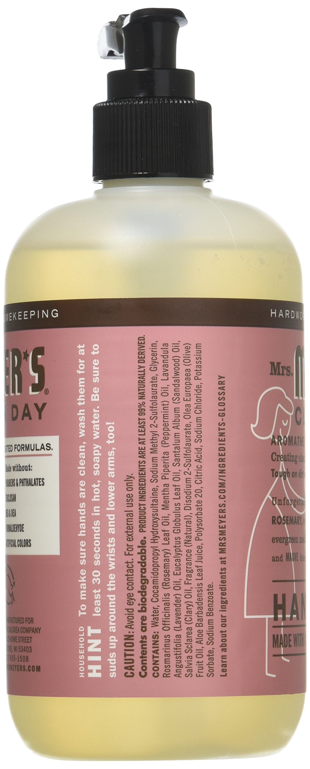 Mrs. Meyer's jabón de manos Liq Romero 12.5 Fz