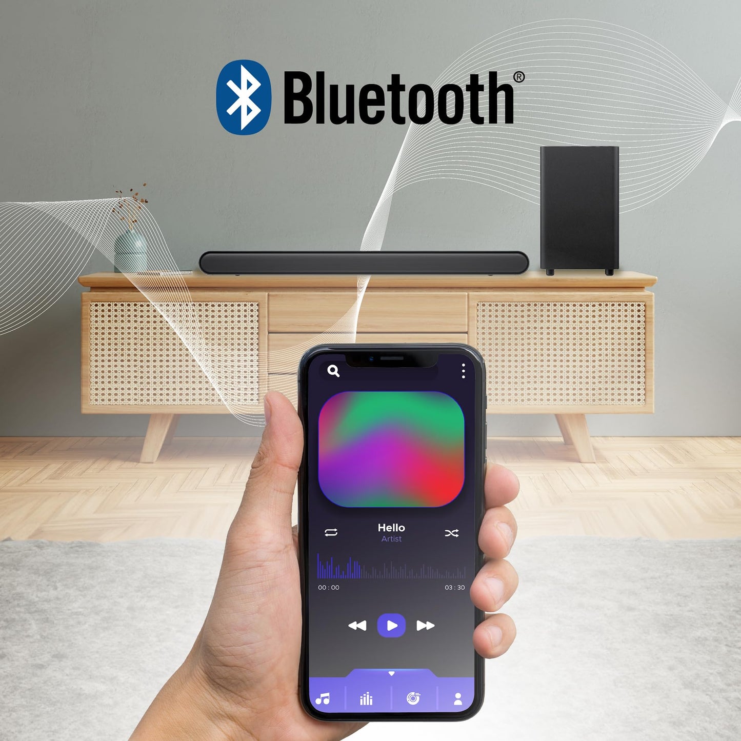 Barra de Sonido TCL S643W 3.1 ch con Dolby Audio y DTS Virtual:X Bluetooth y HDMI