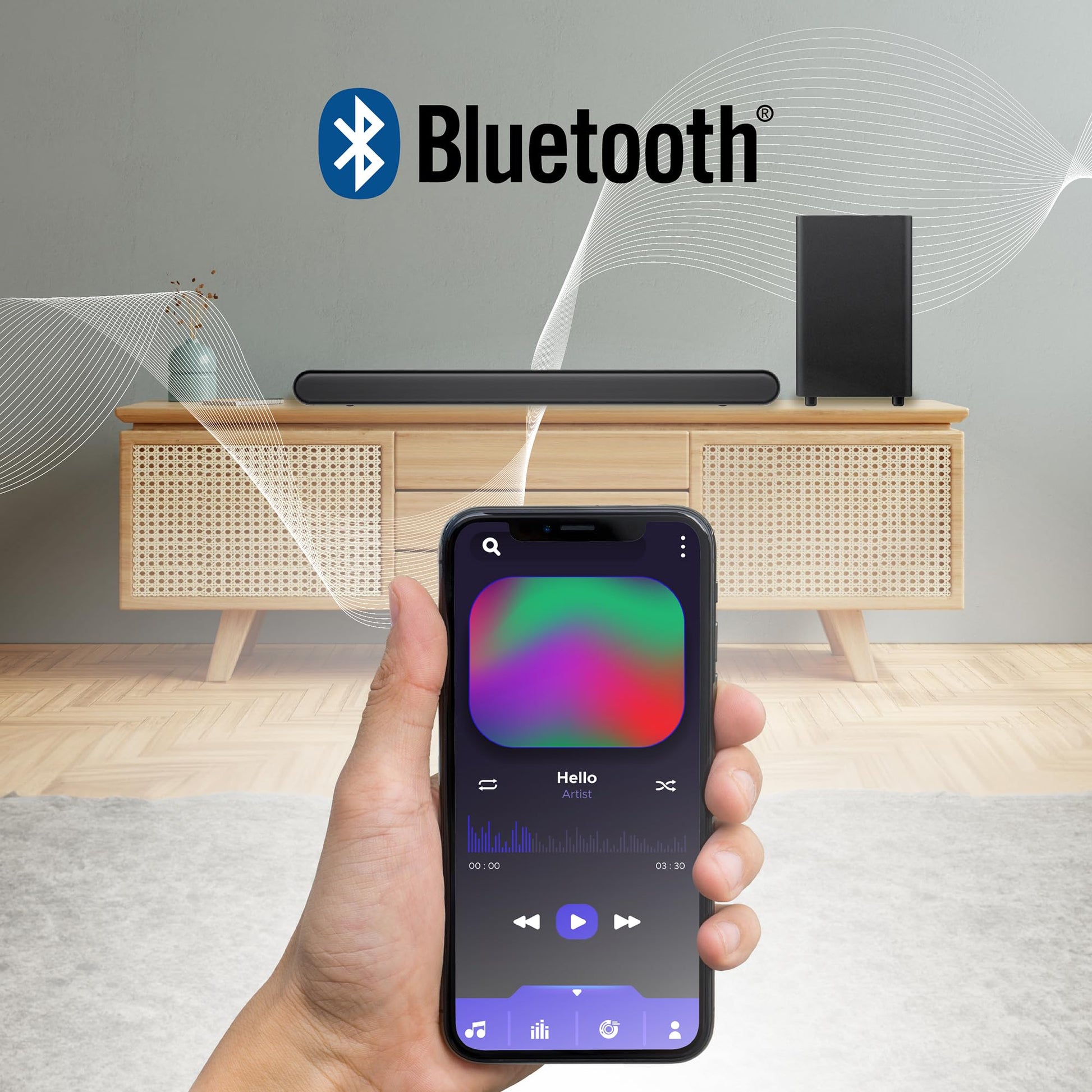 Barra de Sonido TCL S643W 3.1 ch con Dolby Audio y DTS Virtual:X Bluetooth y HDMI