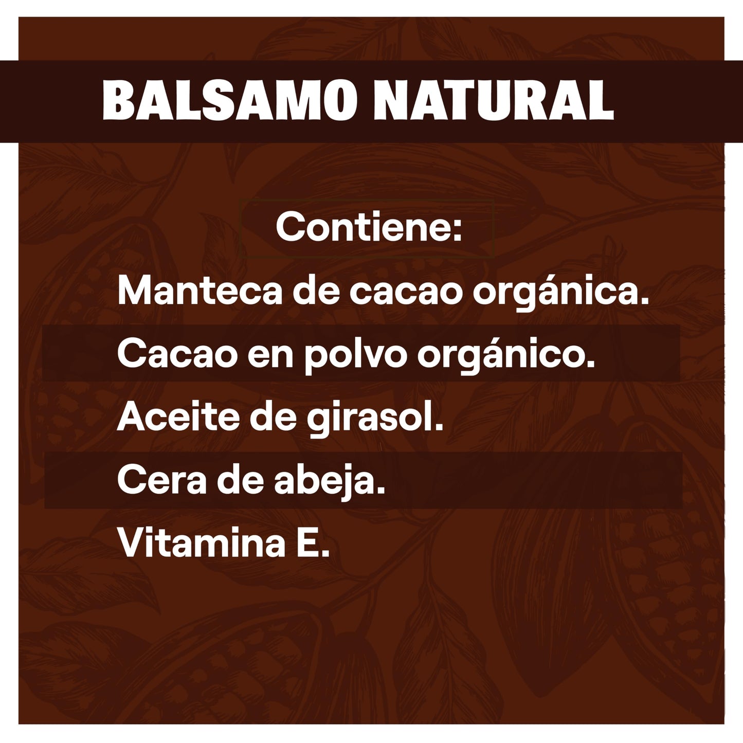 NEEBS | Bálsamo Labial Natural de Chocolate| 3pack de 4.5g c/u | Intensa humectación | Ingredientes 100% naturales | Artesanal
