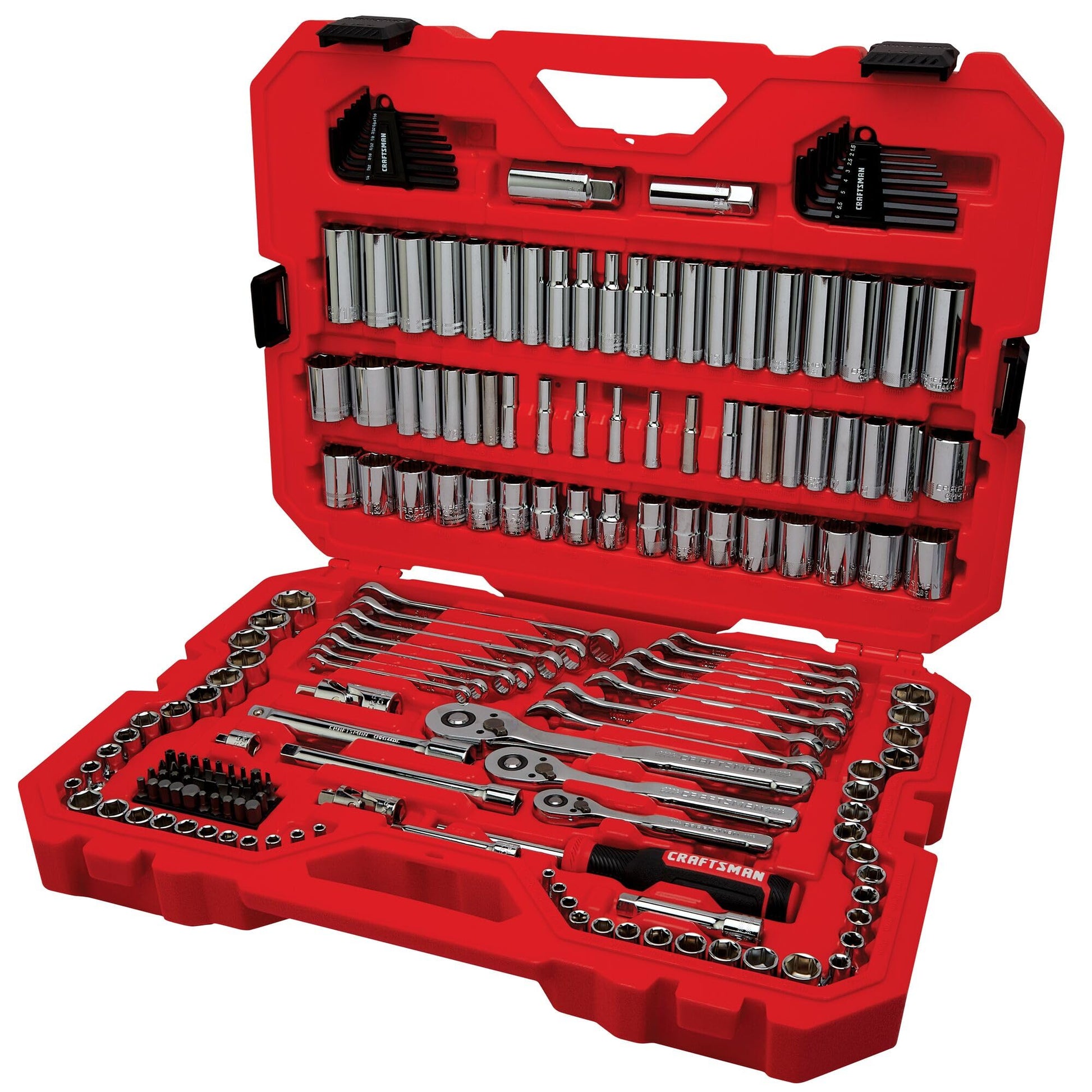 CRAFTSMAN - Juego de herramientas mecánicas de 1/4 y 3/8 pulgadas, 189 piezas (CMMT12134)