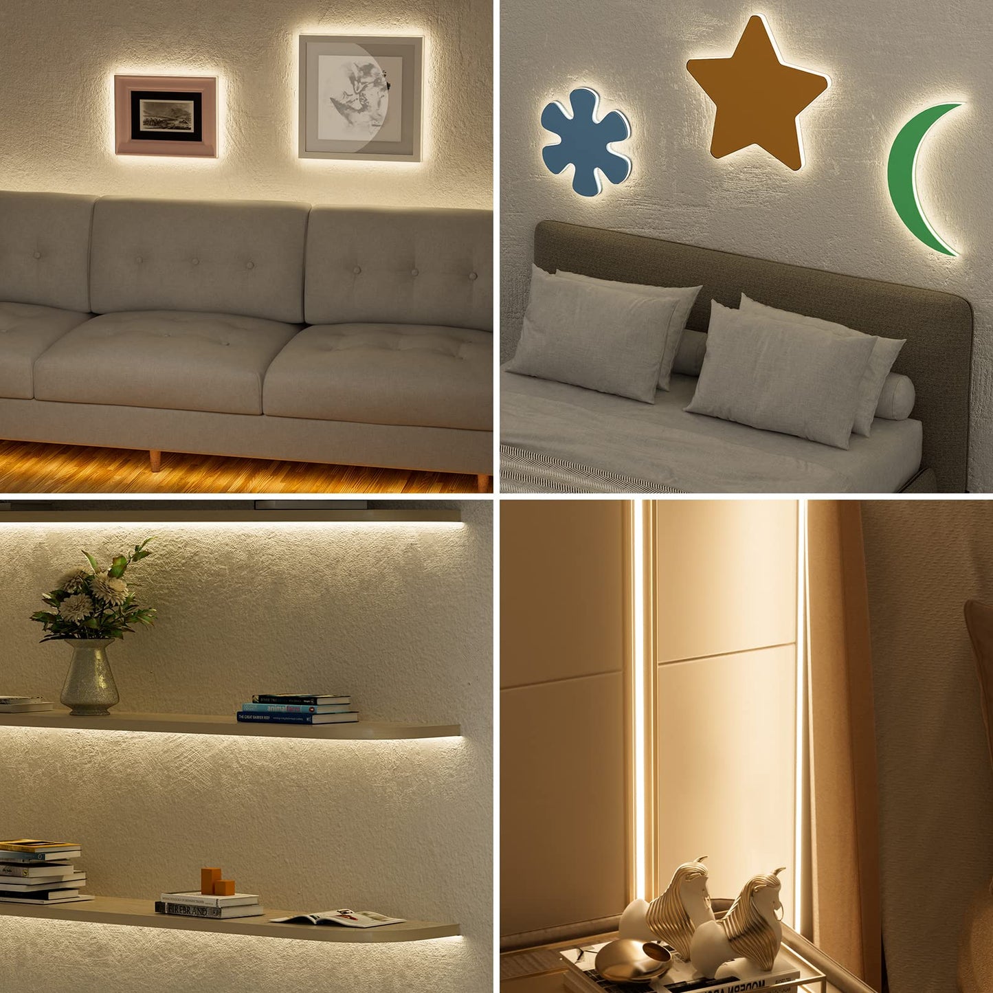 Tira de Luz LED PAUTIX Blanco Cálido Súper Brillante Regulable para Iluminación de Bricolaje en Casa y Oficina