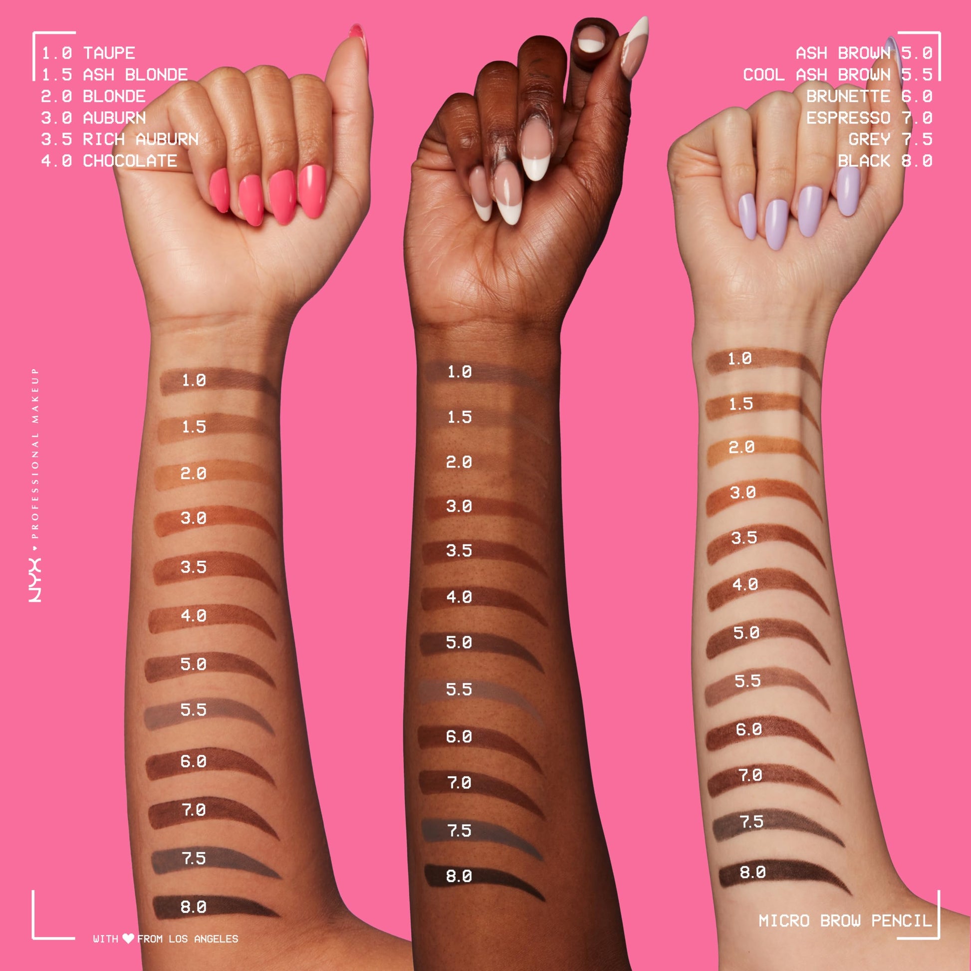 Lápiz para Cejas NYX Professional Makeup Negro Micro 1g