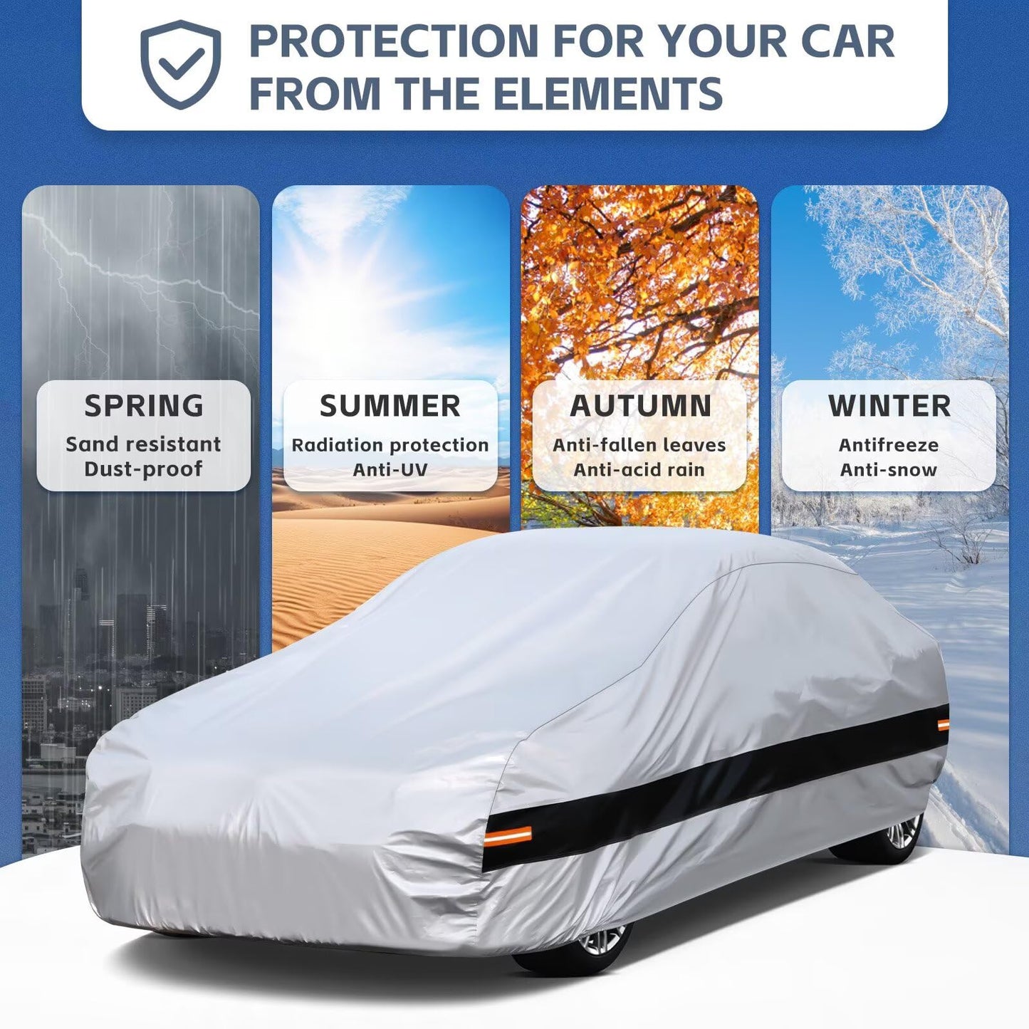 Holthly Funda de Coche de 10 Capas para B-MW Z4 E85, E89, G29 (2009-2025), Fundas de Coche para automóviles para Todo Tipo de Clima, Impermeable, protección contra el Sol, la Nieve, la Lluvia