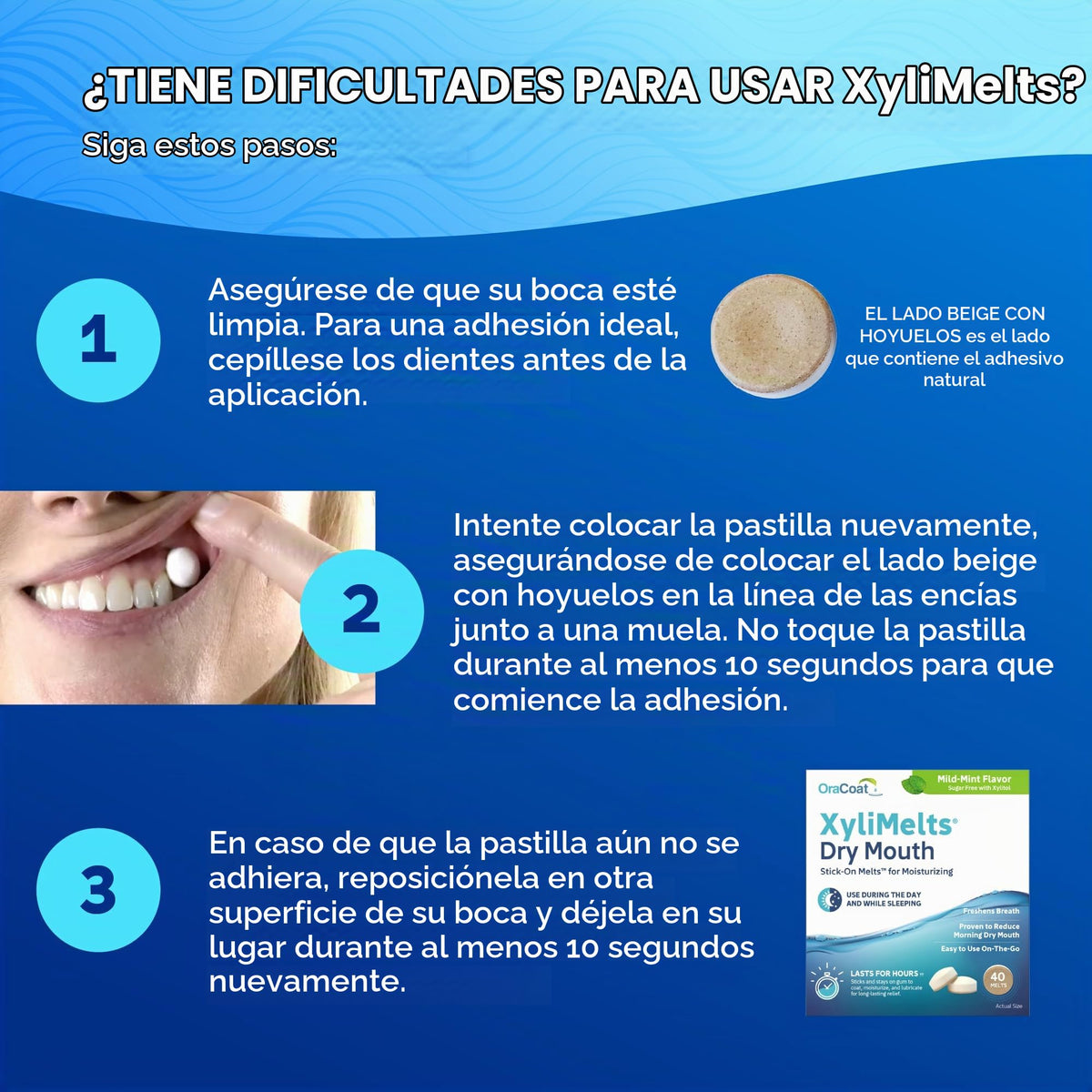 Discos para Boca Seca Oracoat XyliMelts Original Pack de 3