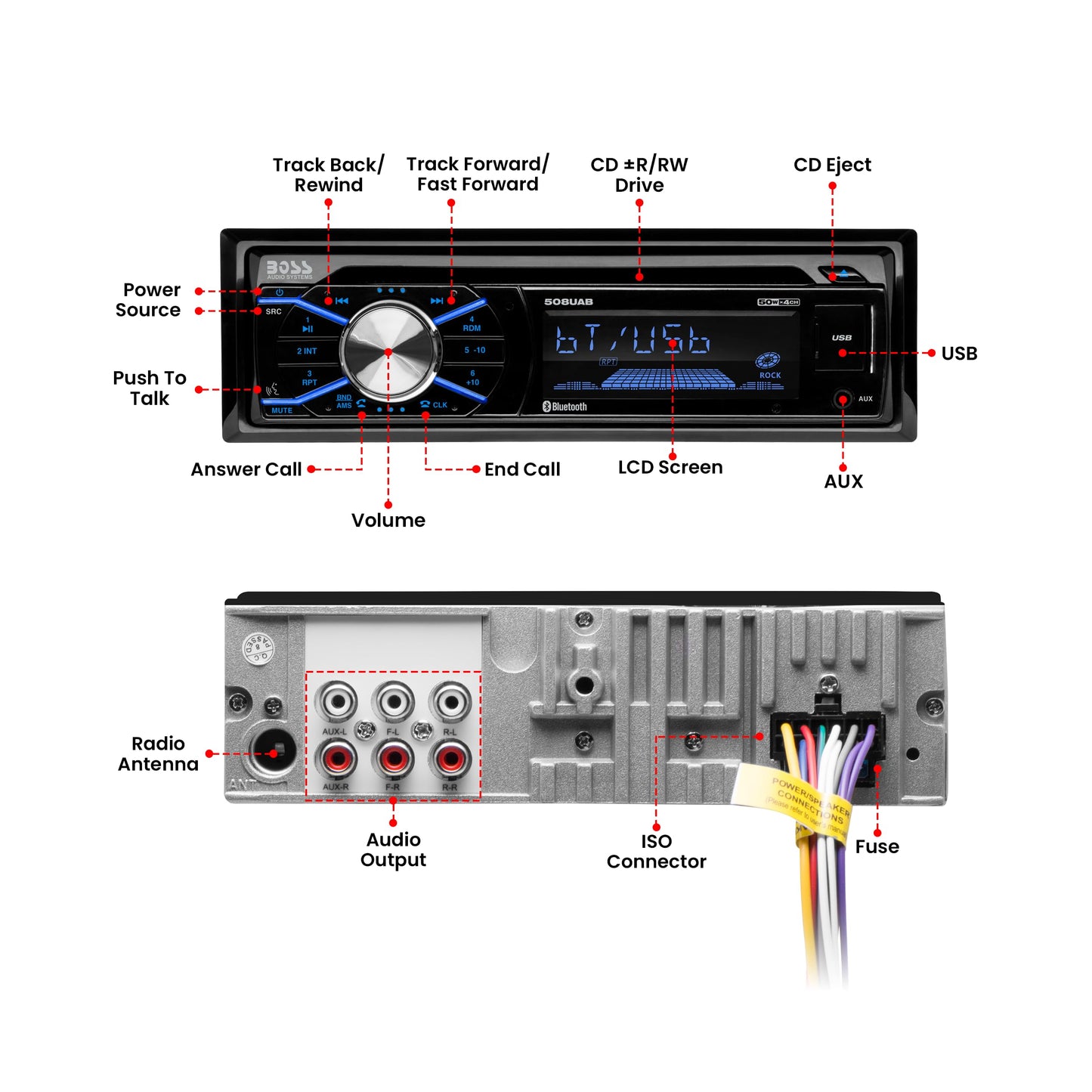 Boss Audio 656BCK CD Receiver and 2 6.5" Speakers