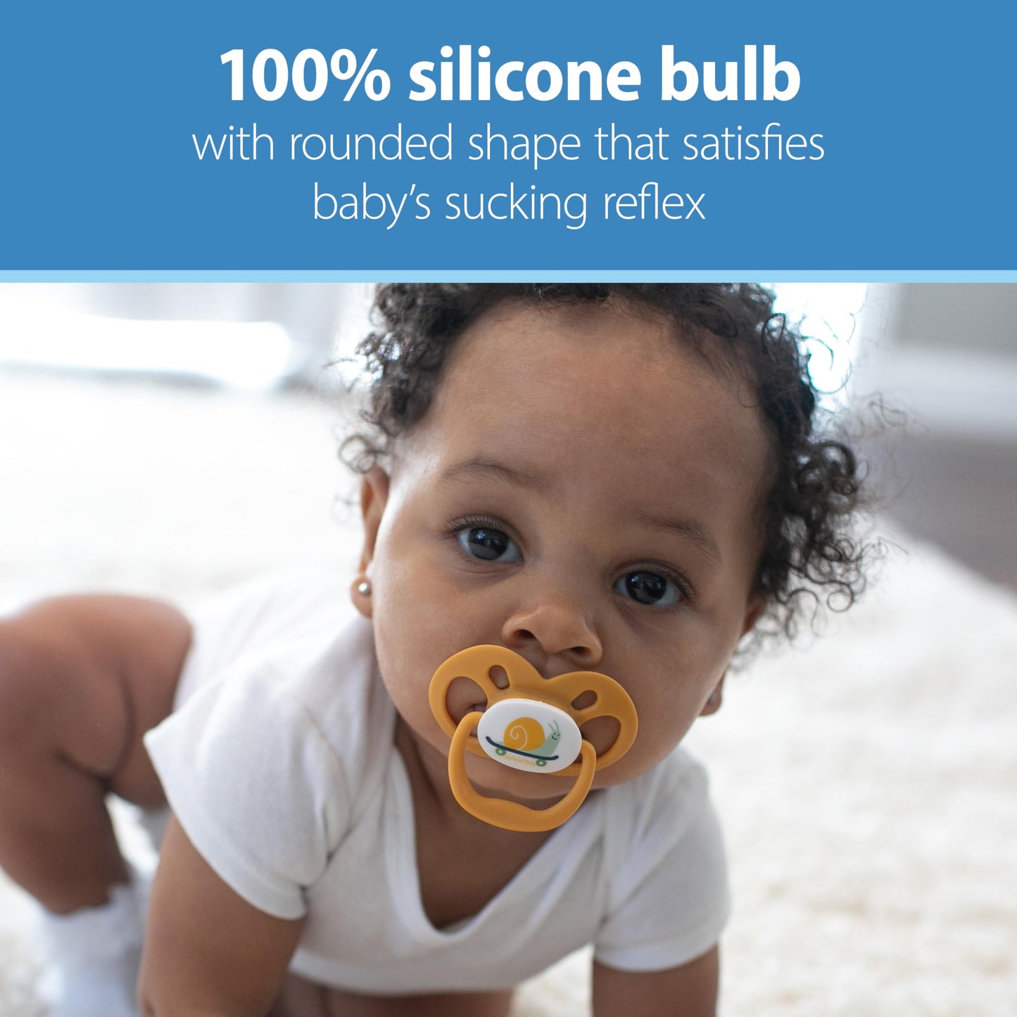 Chupete Dr. Brown's Advantage Bebé Simétrico Silicona Suave Sin BPA 6-18 m Ardilla Paquete de 2