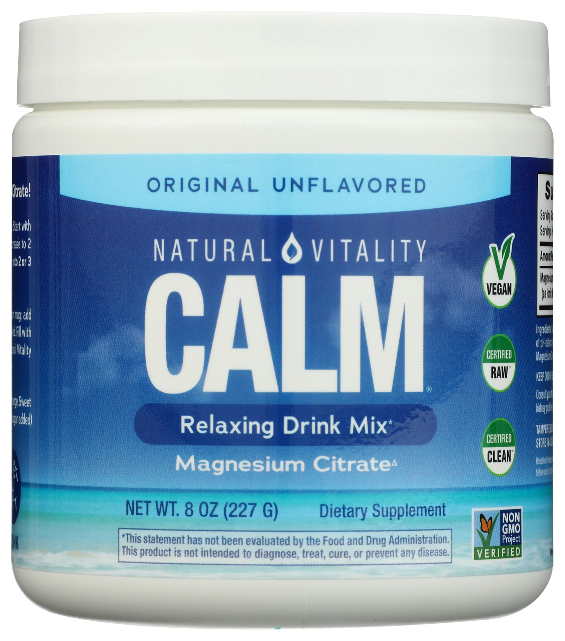 Mezcla de Bebida de Magnesio Natural Vitality Original 8 Onzas
