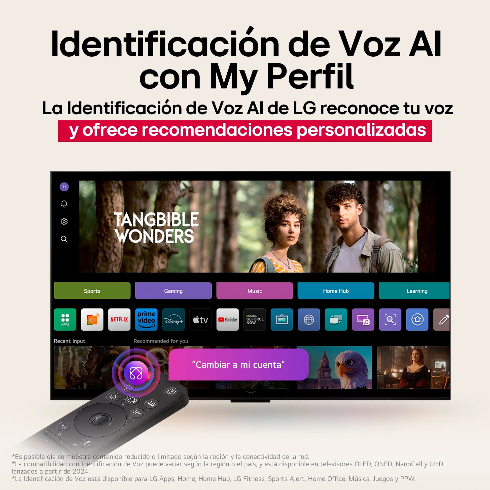 LG Pantalla 83 Pulgadas OLED EVO AI C5 4K Smart TV webOS 2025 OLED83C5PSA|Sistema Operativo webOS | Identificación de Voz AI | 120Hz | Dolby Atmos & Dolby Vision Channels | G-Sync & FreeSync
