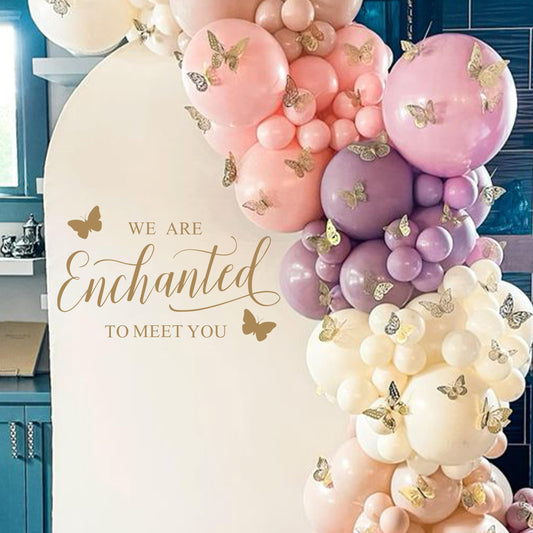 Calcomanía de Pared Capiont Mariposas Baby Shower para Fiesta de Género