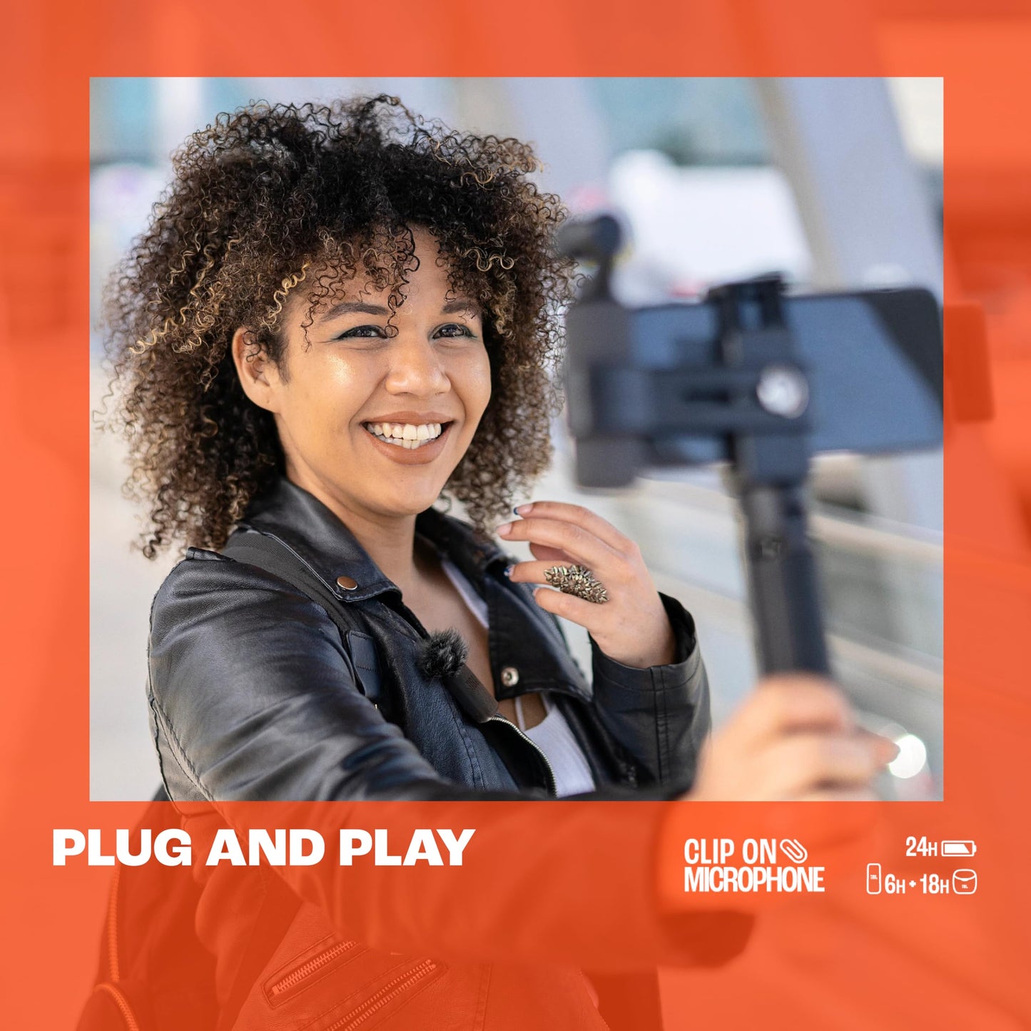 JBL Quantum Stream inalámbrico USB-C – Micrófono de transmisión inalámbrico portátil para grabaciones cristalinas, 24 Horas de Tiempo de grabación, más Carga de Velocidad, Parabrisas Incluido para