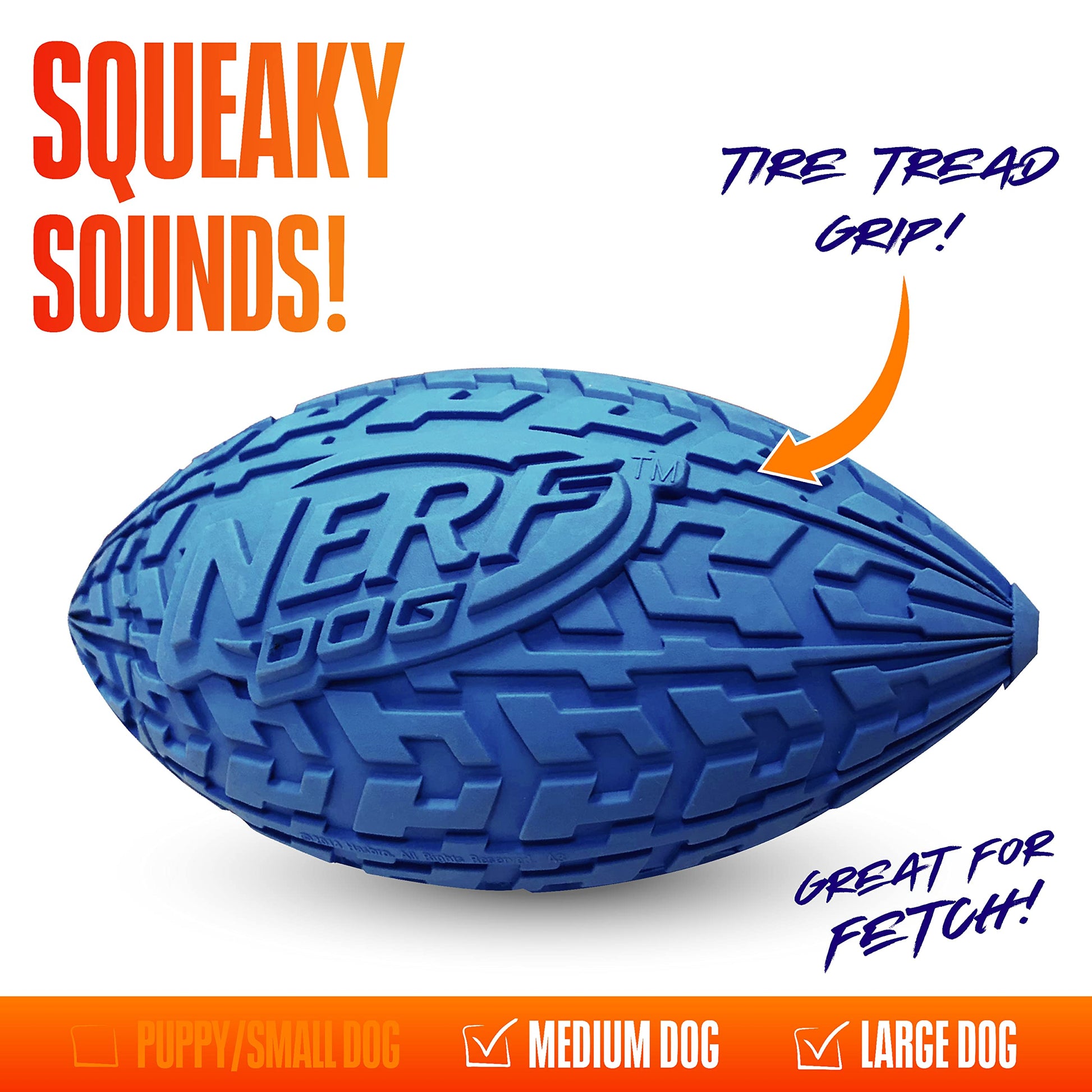 Juguete de Hule Nerf Dog para Perro Azul Mediano