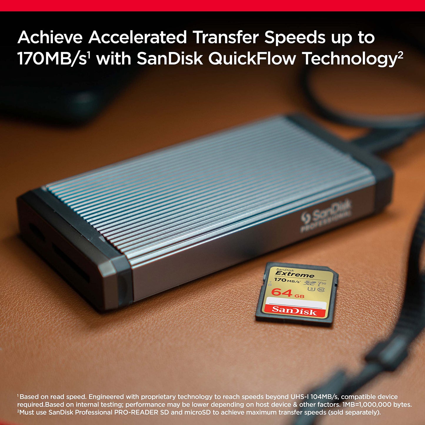 Tarjeta de Memoria SanDisk Extreme 64 GB Transferencia Rápida Impermeable y Resistente para 4K UHD