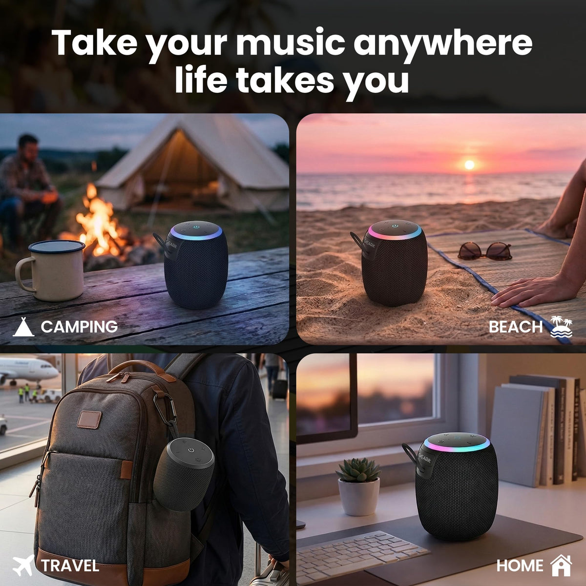 Altavoz Bluetooth Portátil GEARit Impermeable Pequeño Inalámbrico Mini