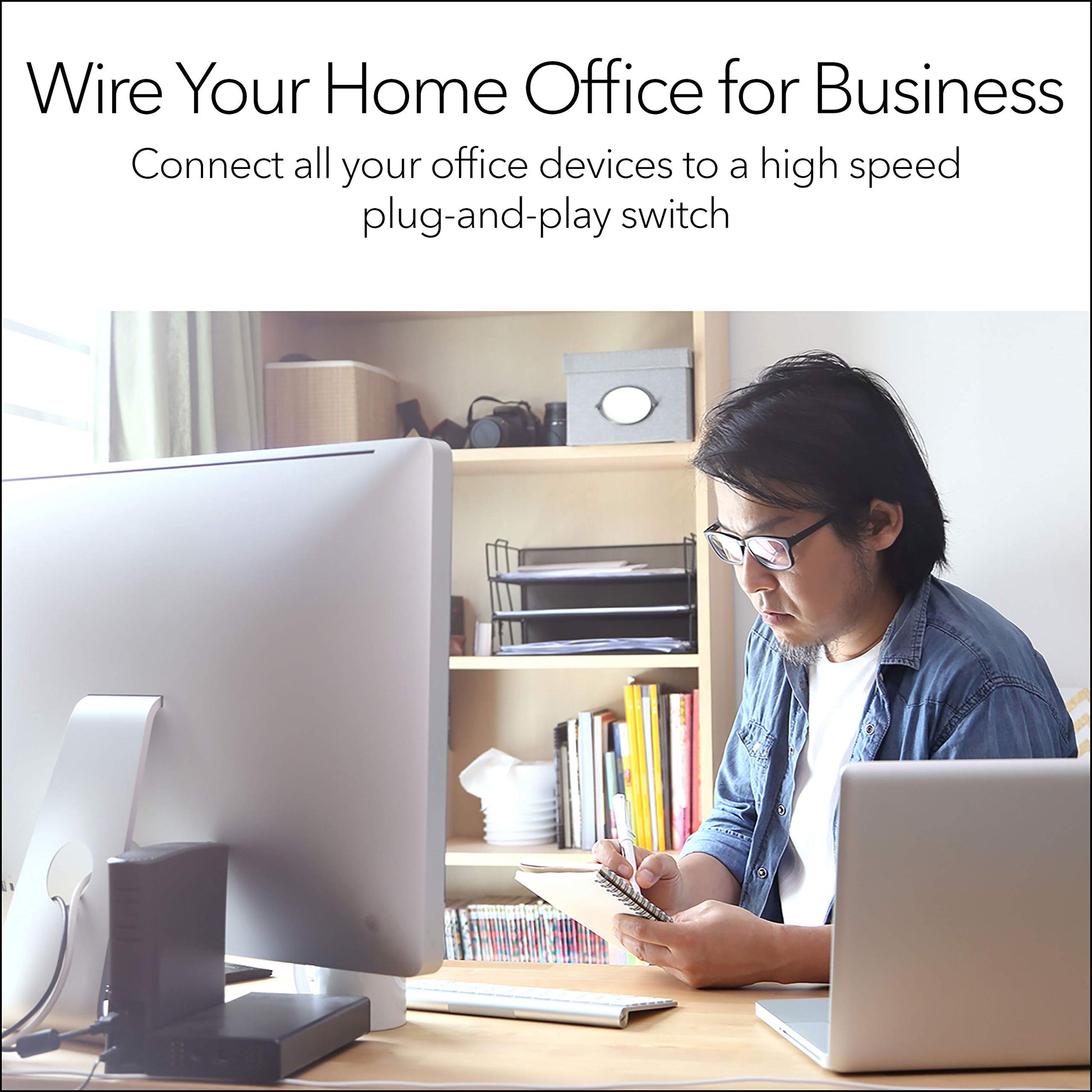 NETGEAR - Switch Gigabit Ethernet no gestionado de 5 puertos (GS305) - Hub de red doméstico, divisor Ethernet de oficina, plug-and-play, funcionamiento silencioso, montaje de escritorio o pared