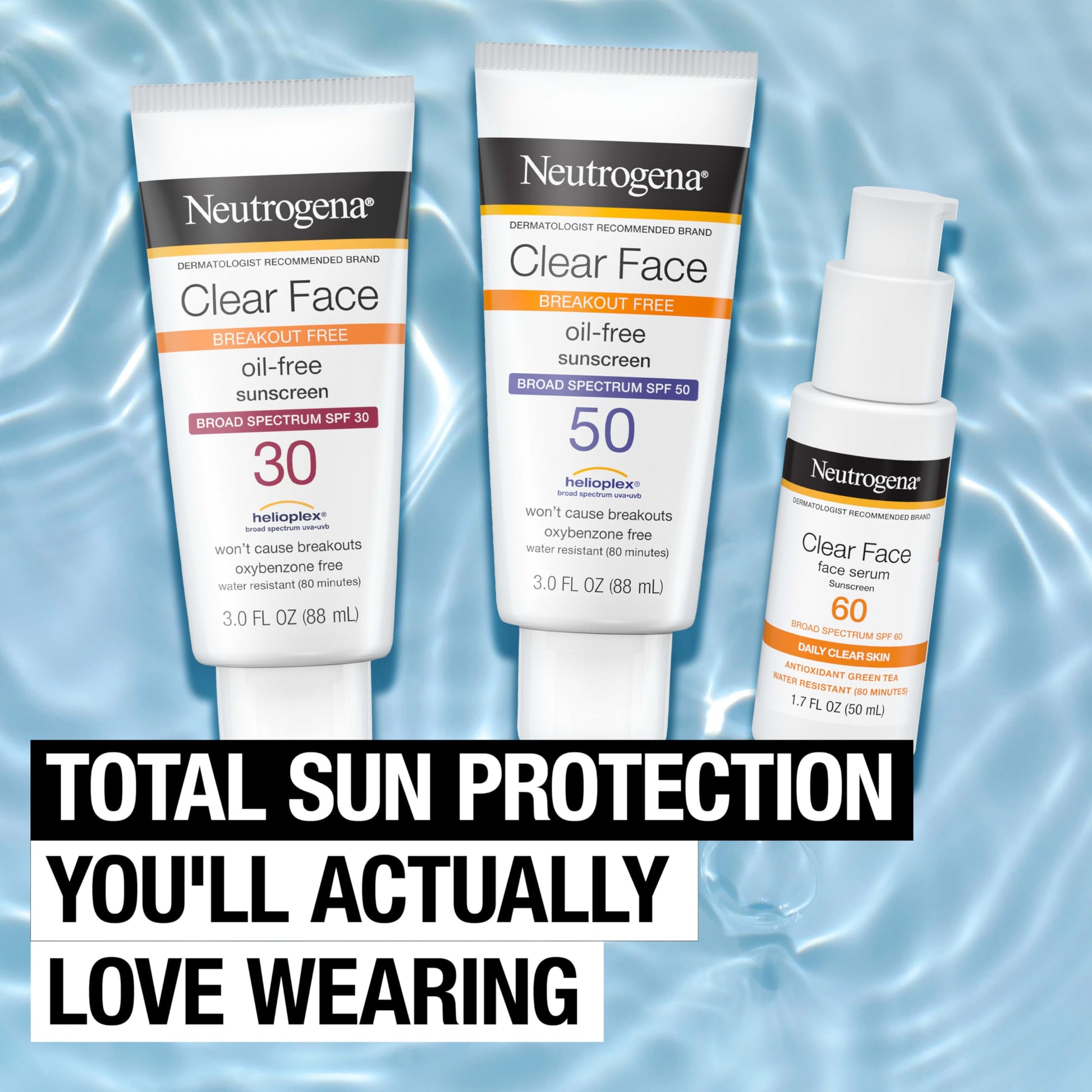 Protector Solar Facial Neutrogena SPF 50 UVA/UVB Claro para Piel Propensa al Acné