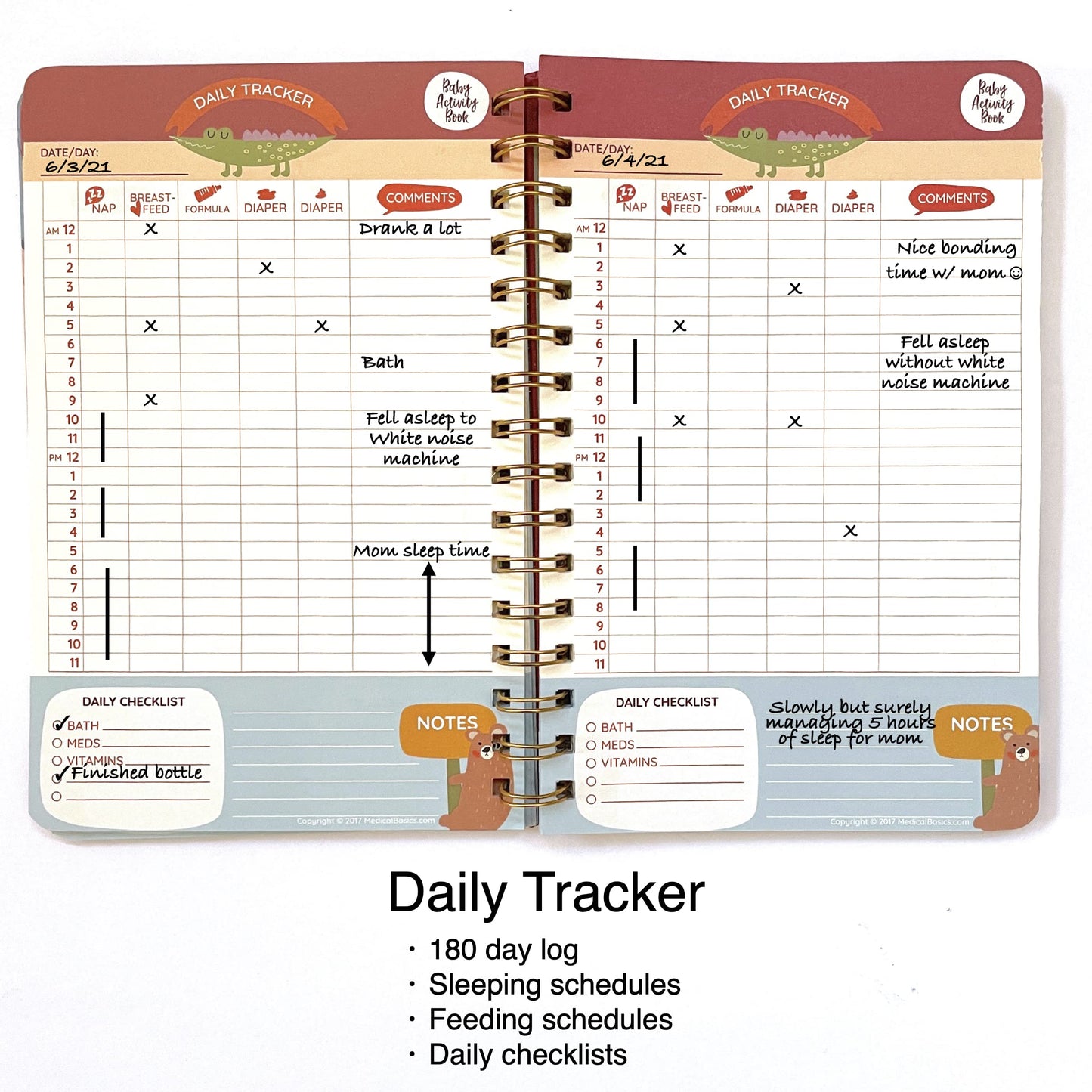 Medical Basics Baby Tracker Journal for Newborns (Boy Edition) - Diario de bebé, diario de actividad, seguimiento de calendario de bebés, registro de recién nacidos, regalo perfecto para nuevas madres, 2