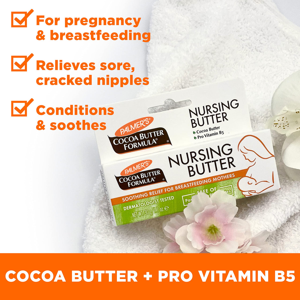 Skin Recovery Set for New Moms from Palmer's Cocoa Butter Formula | Skincare Essentials for After Pregnancy Care | Free of Parabens & Phthalates | 4 Piece Kit