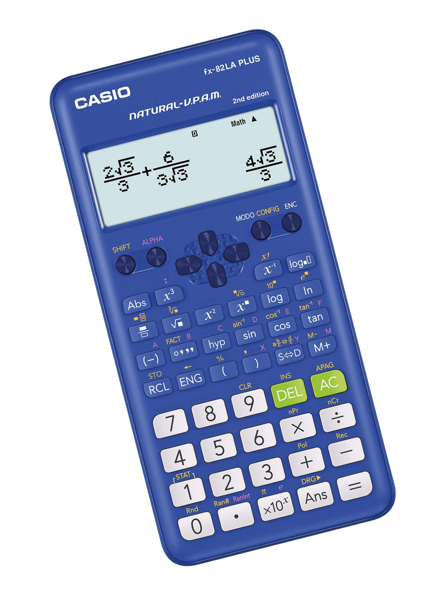 Casio Calculadora Científica Fx-82laplus 2da Edición Color Azul