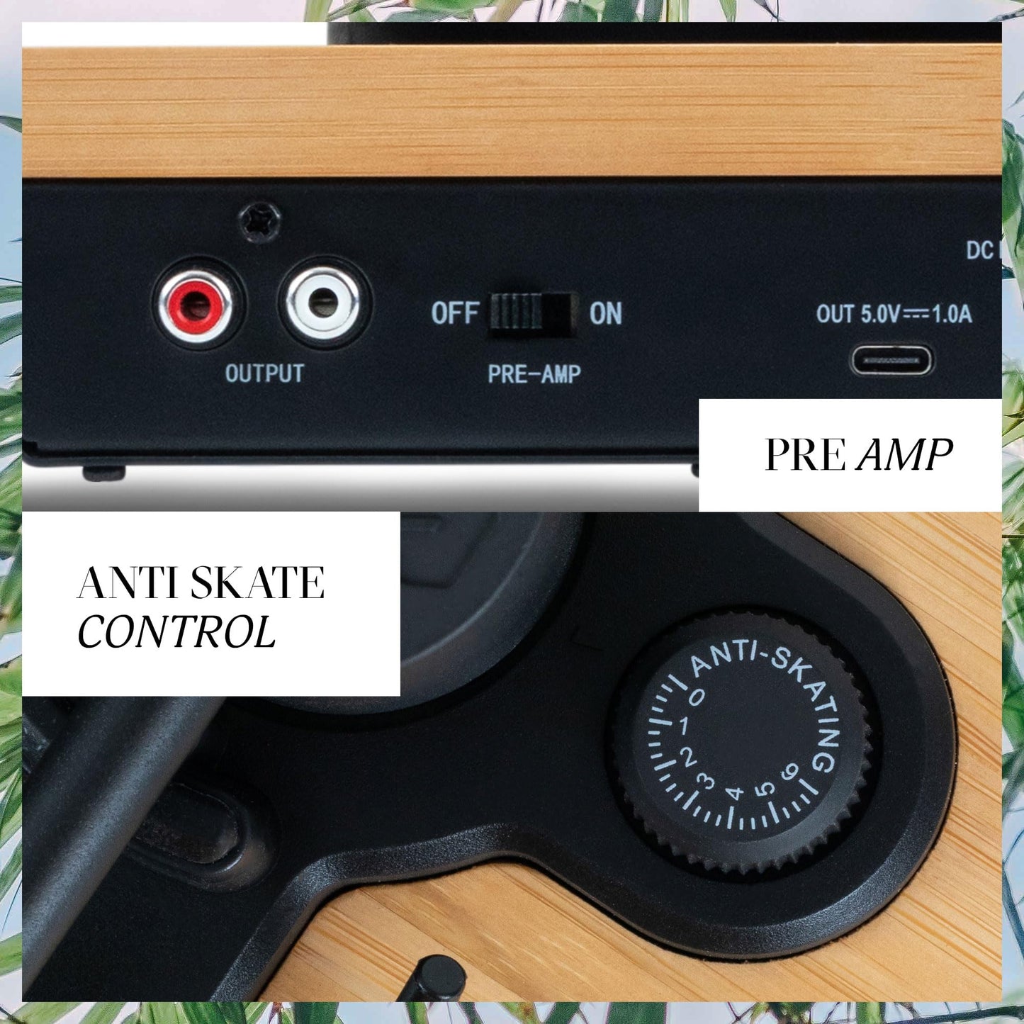 Tocadiscos Marley House of Stir It Up Lux Negro con Bluetooth y Materiales Sostenibles