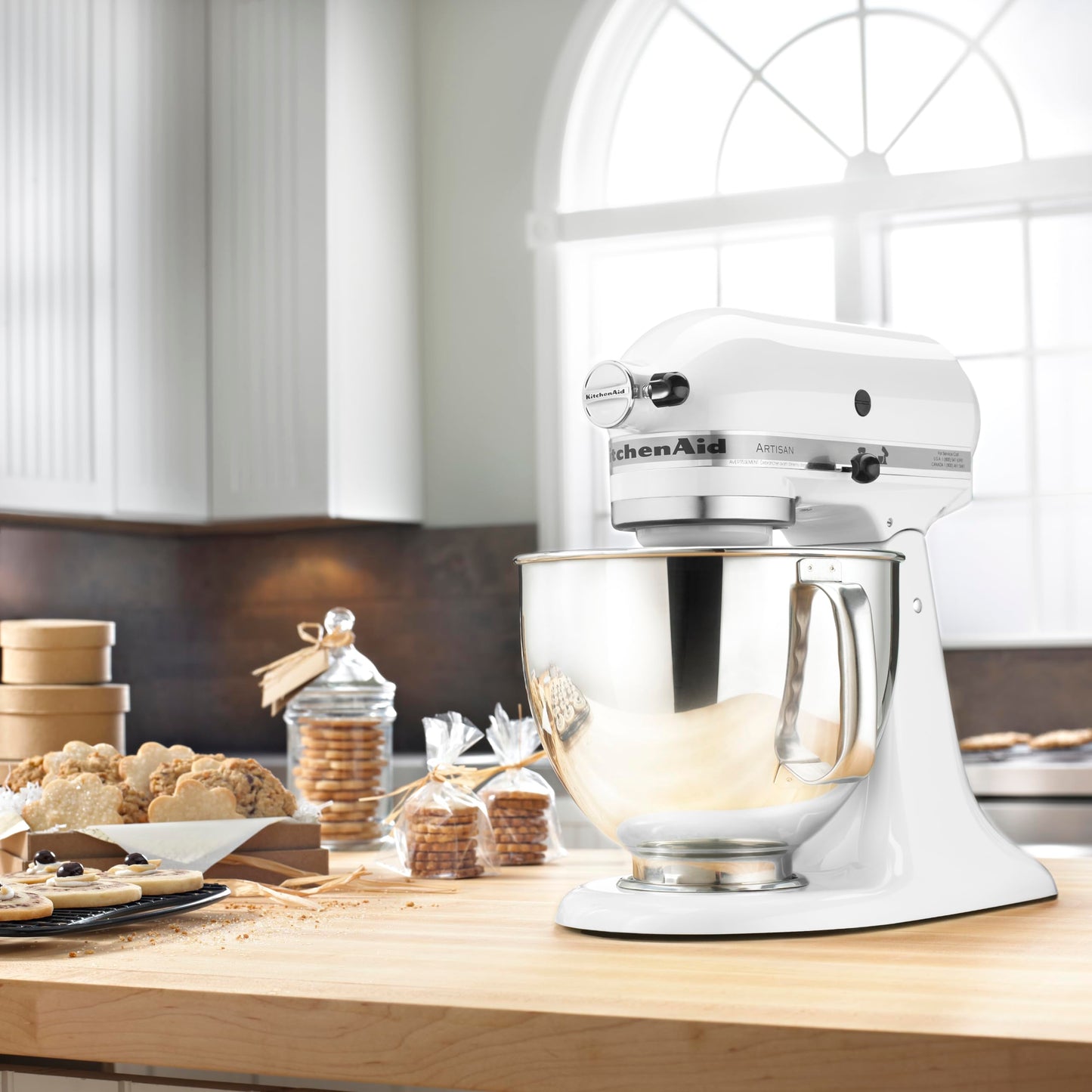 KitchenAid Artisan Batidora de Pie, Blanco (White 4.73 L