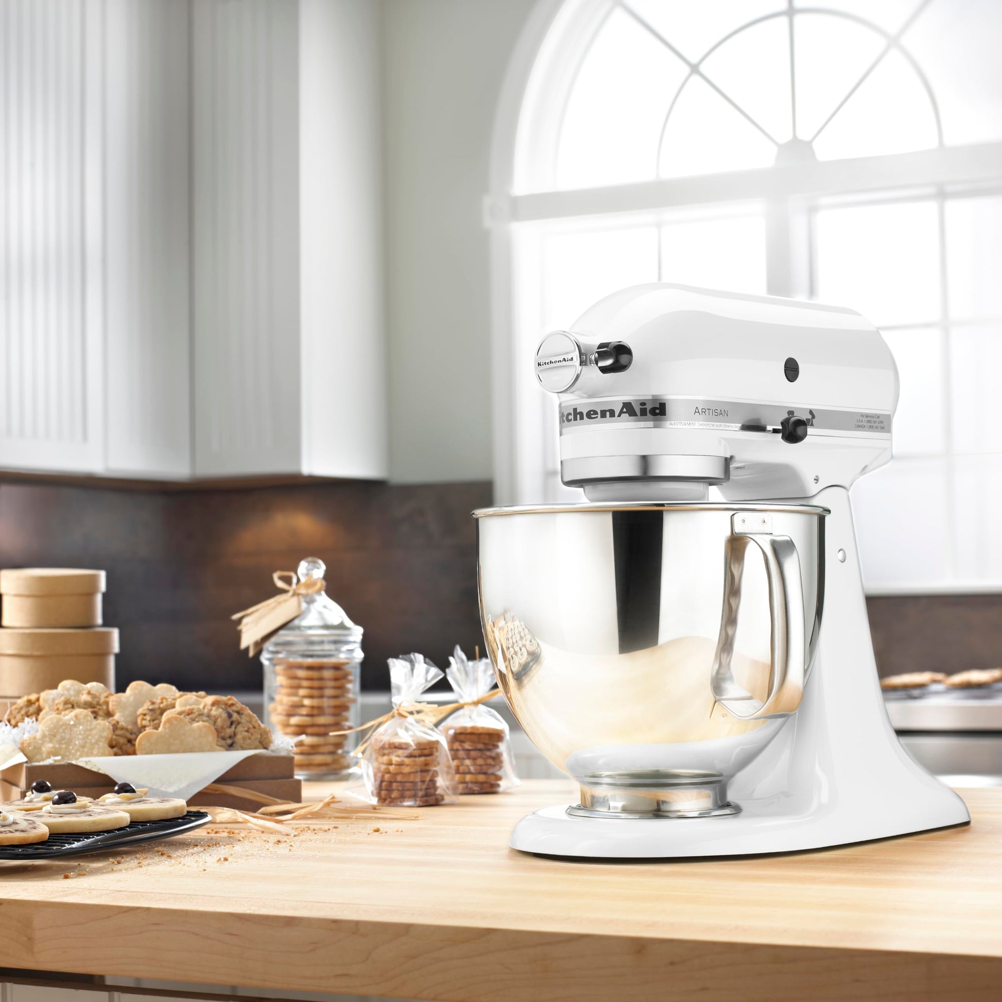 KitchenAid Artisan Batidora de Pie, Blanco (White 4.73 L