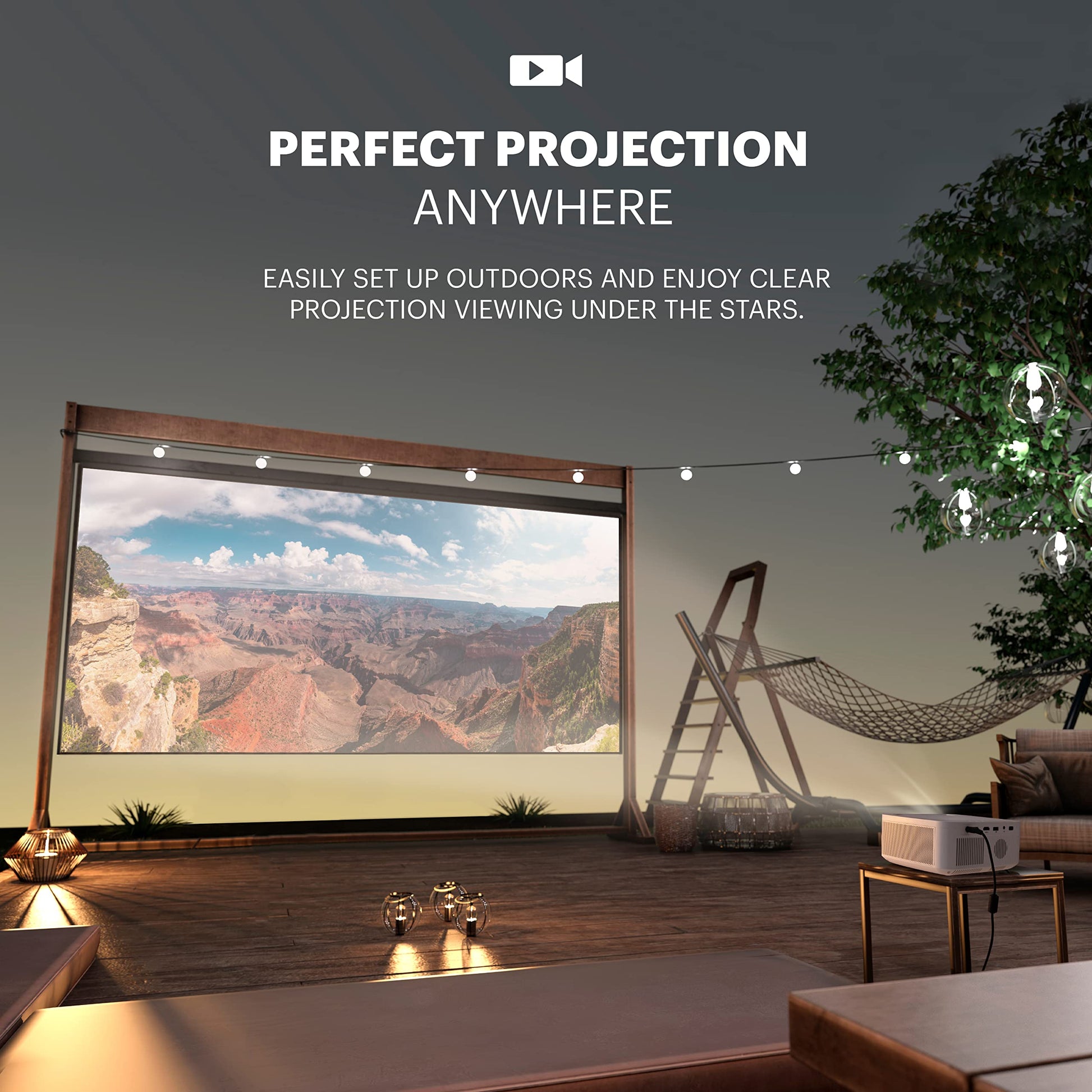 KODAK FLIK X10 - Kit de proyector multimedia Full HD | Mini sistema de cine en casa compacto portátil de 1080p con visualización de proyección de 100 pulgadas, control remoto, soporte de trípode,