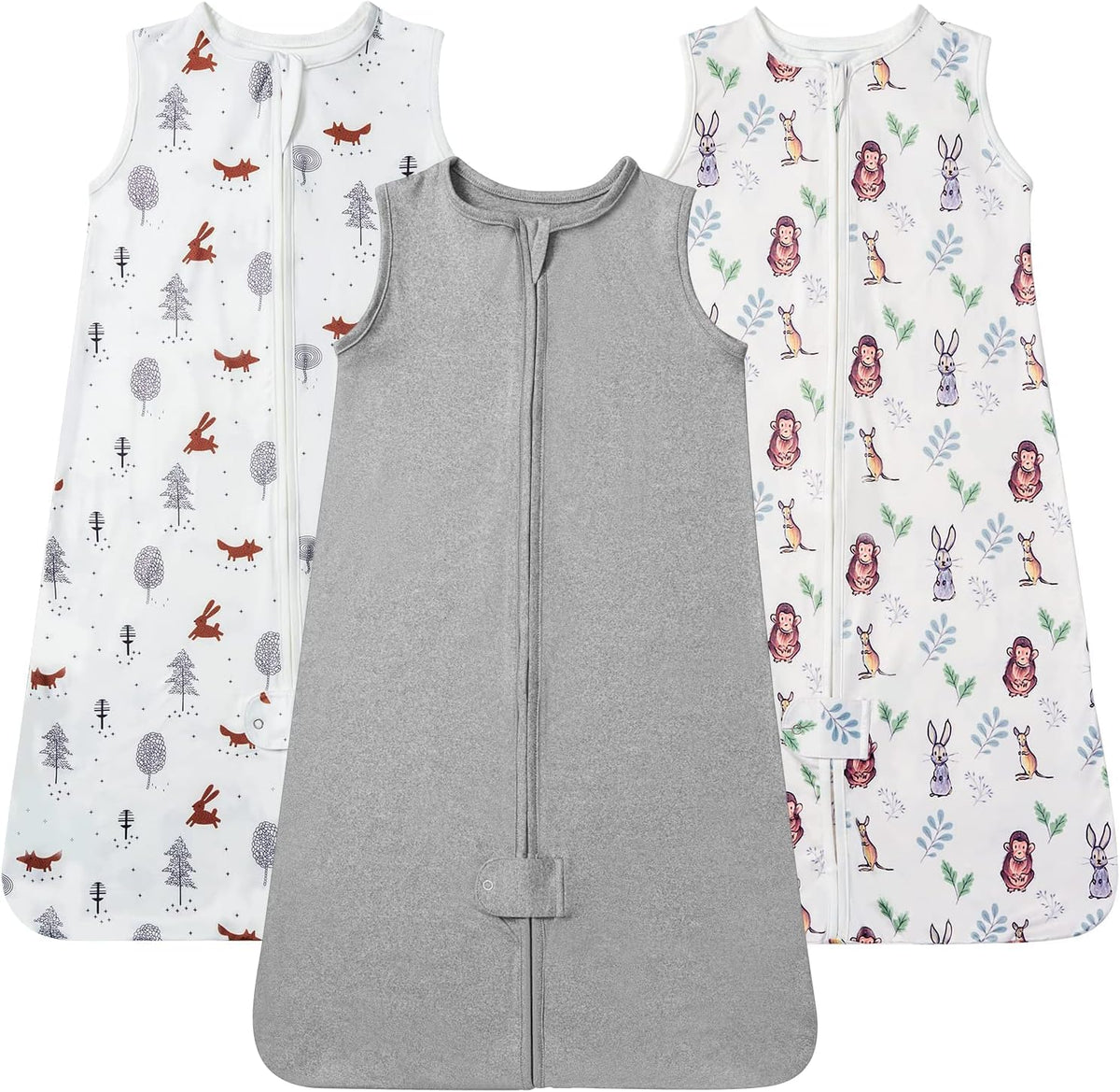 TotAha Saco de dormir de 12 a 18 a 24 meses, paquete de 3, manta suave y segura, saco de dormir para bebé con cierre de 2 vías, 0.5 TOG