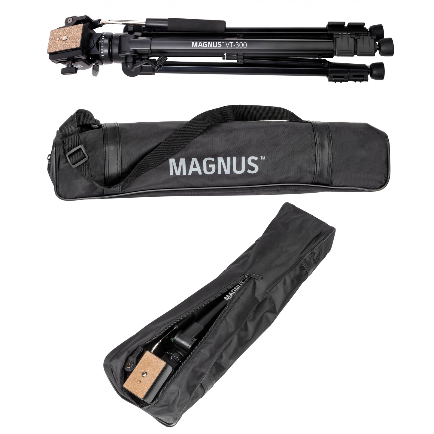 Magnus VT-300 Video Tripod with Fluid Head