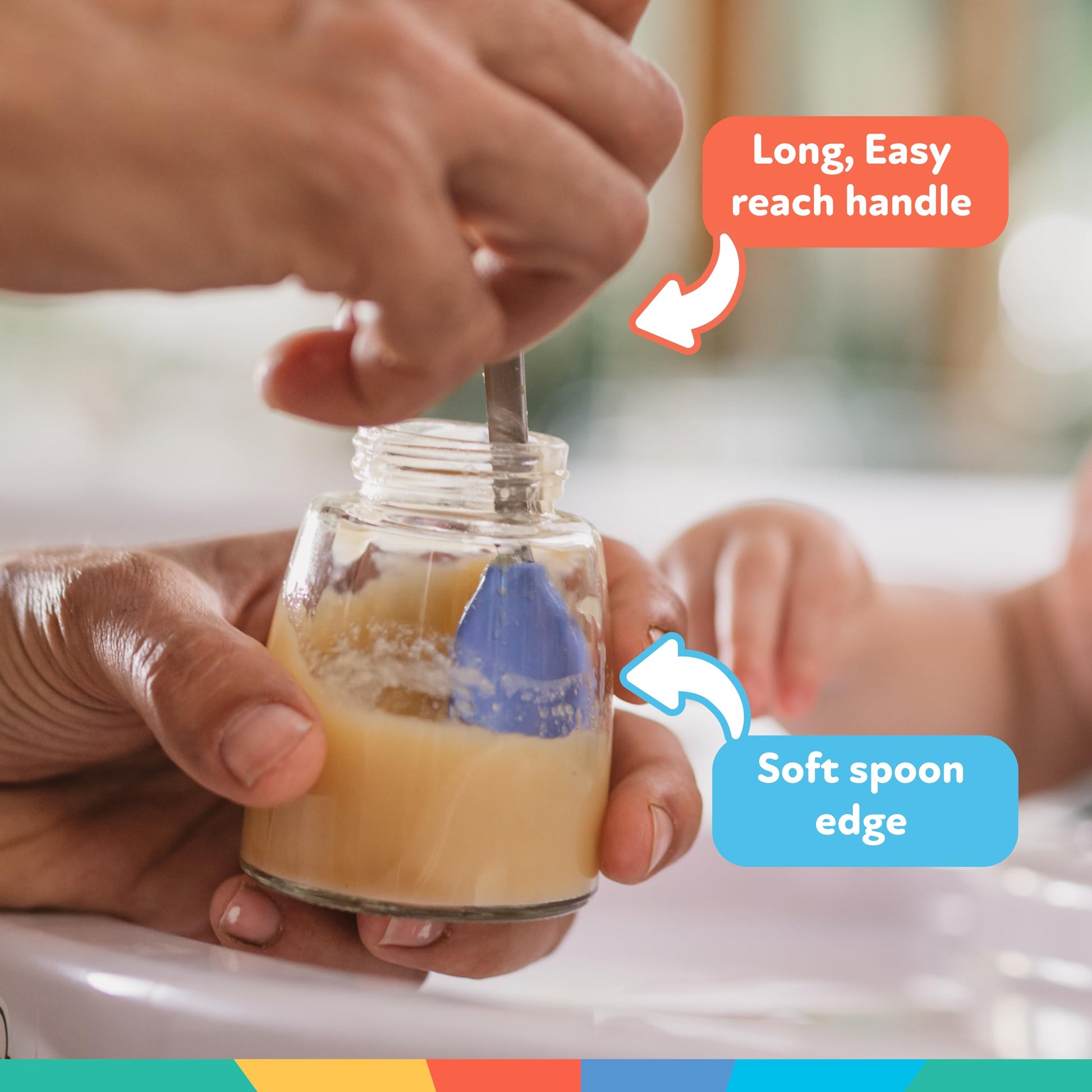Cucharas de Alimentación Nuby 2 en 1 seguras para Bebé