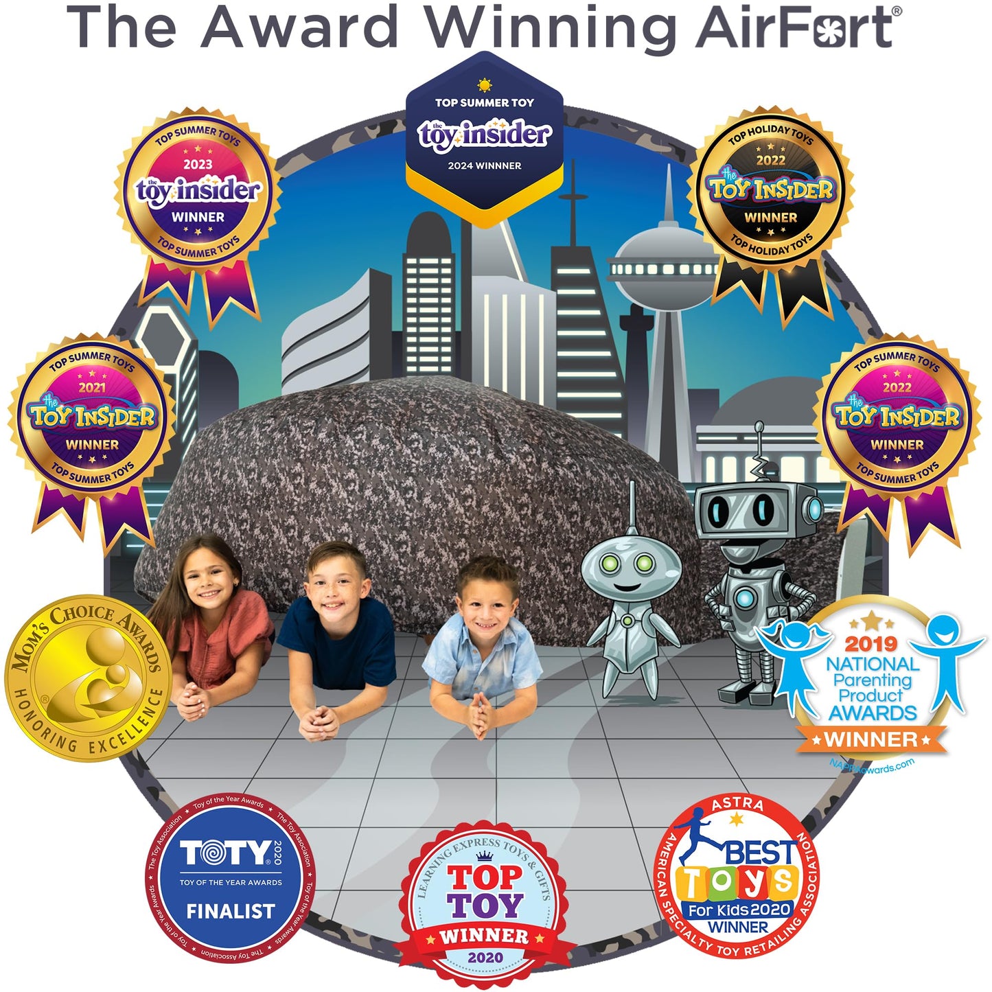 Tiendas de Campaña Inflable AirFort Digital Camo para Niños