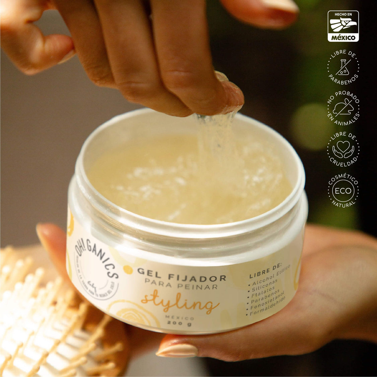 OH! GANICS Gel Fijador para Peinar a tu Bebé 200 gr