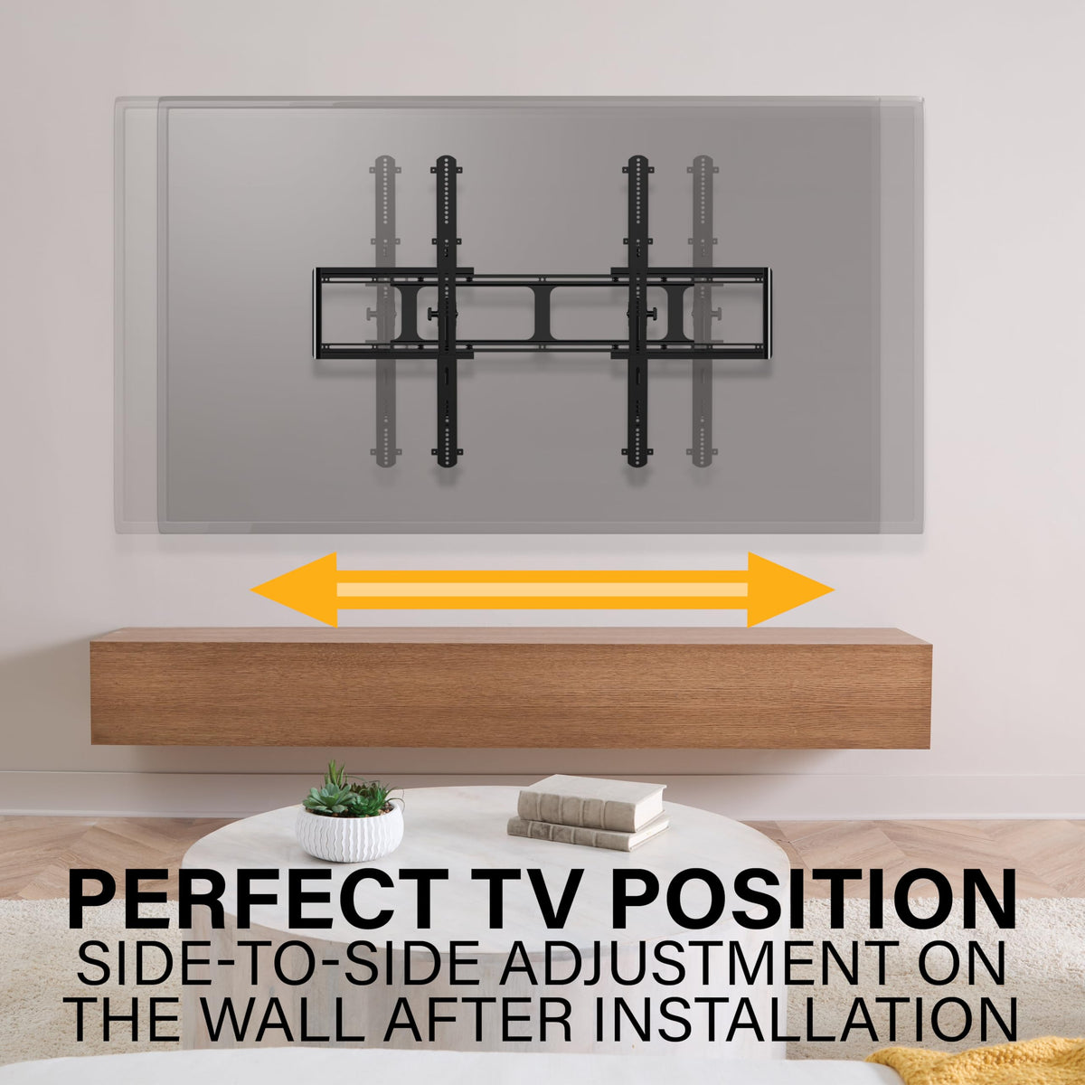 Soporte de Pared Fijo Sanus XL Negro de Perfil Bajo para Pantallas de 65 a 140 Pulgadas
